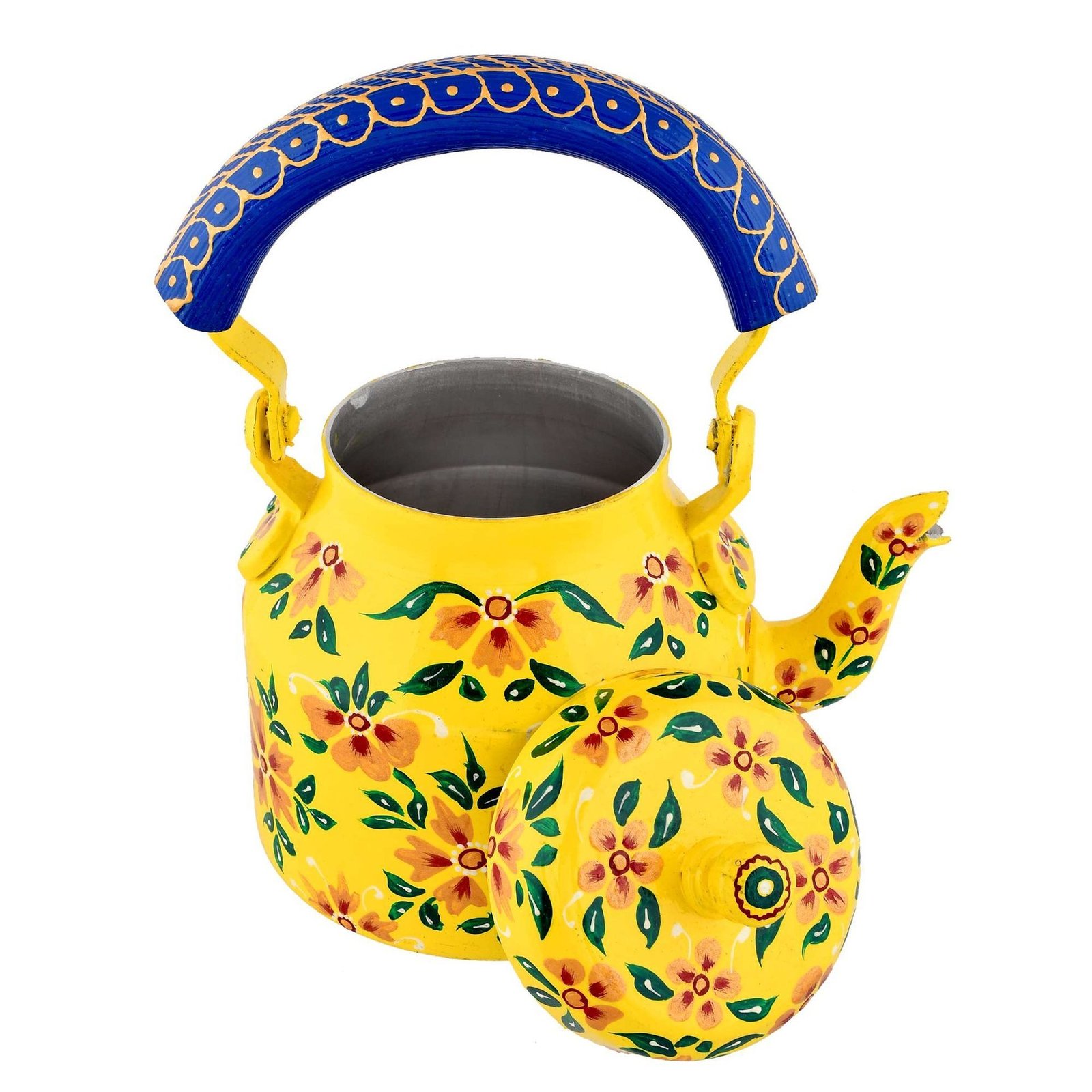 Hand-Painted Aluminium Tea Kettle – 750 ml for kitchen décor Home Décor , Tea Party , Serving view 3