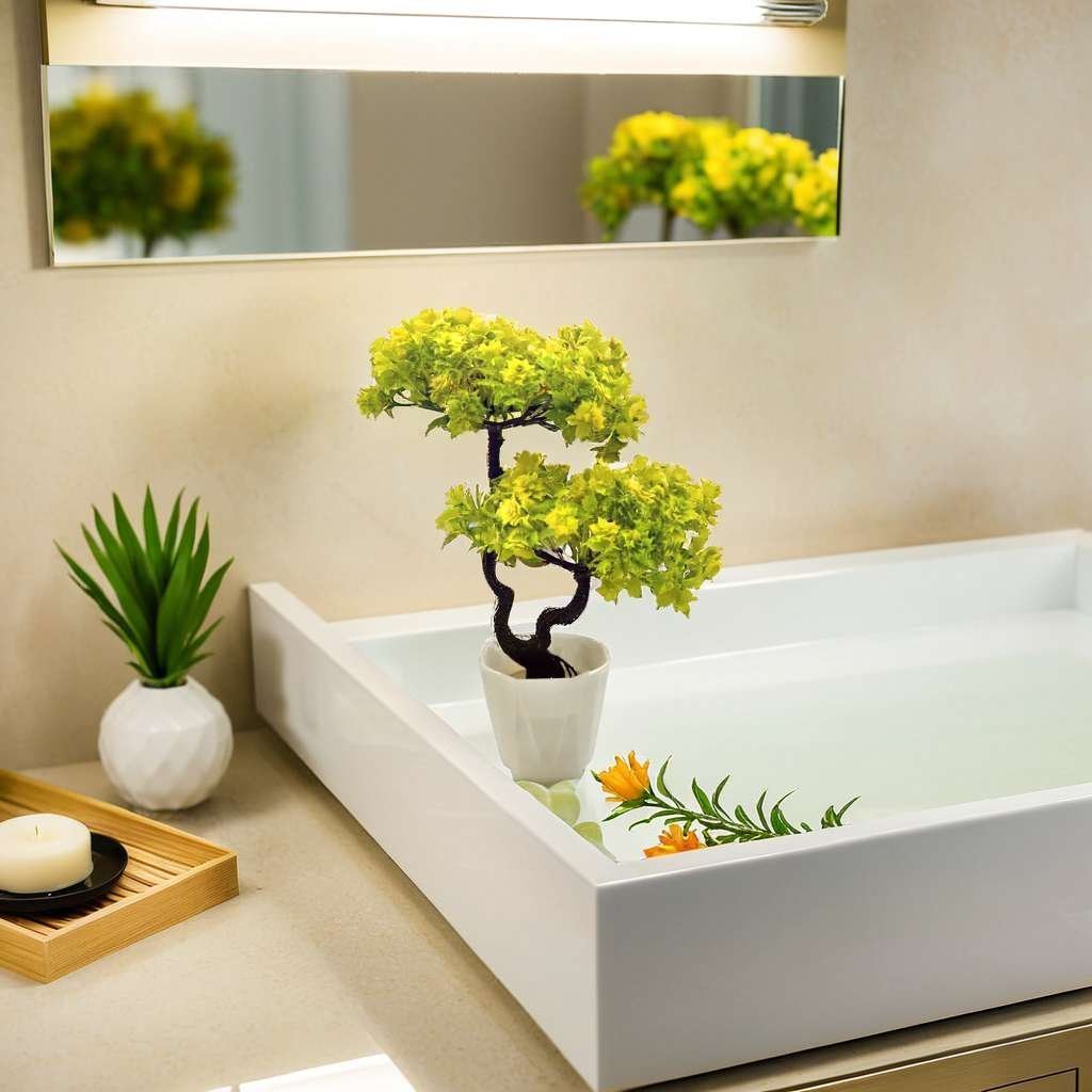 Artificial Plants for Home Decorarion Tree with Pot for Home Center Livingroom Table Shelf Entrance Office  Decorative Potted Plants (RV-AP8)
