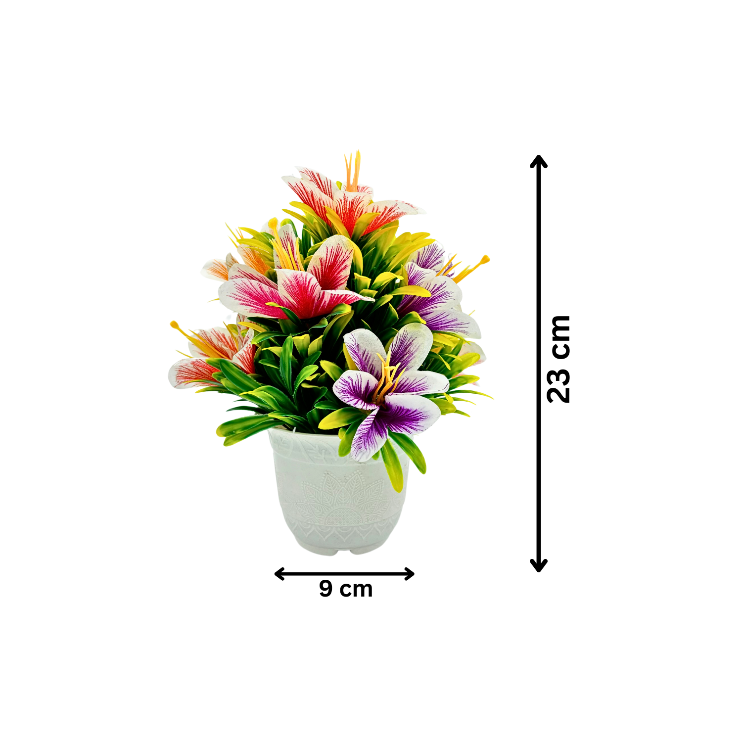 Artificial Plants with Pot Showcase Decoration Plants Flowers | Fake Plant | Artificial Plants for Home Decor Office Gifting Plants Decorative Potted Plants (RV-AP20)