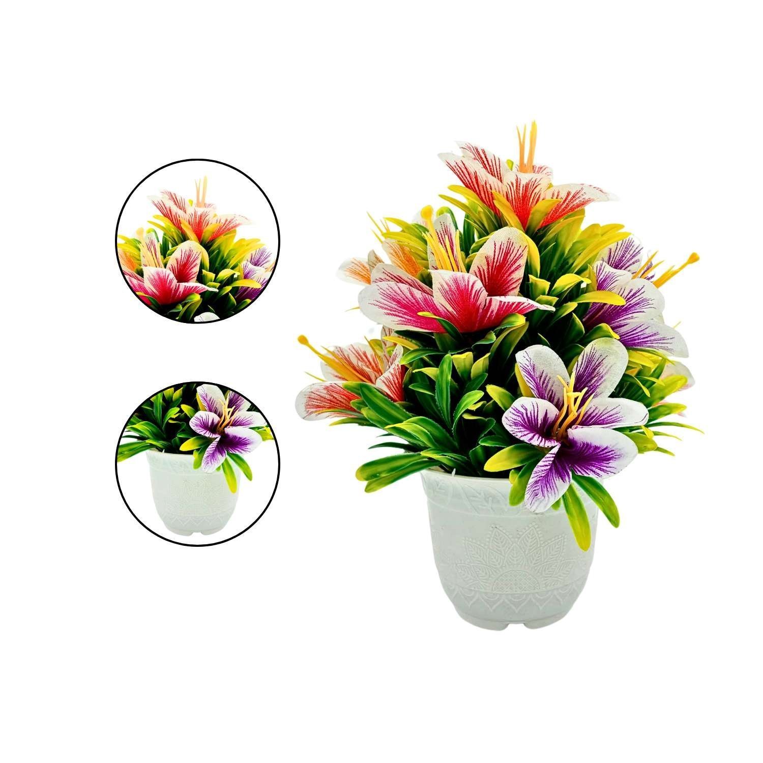 Artificial Plants with Pot Showcase Decoration Plants Flowers | Fake Plant | Artificial Plants for Home Decor Office Gifting Plants Decorative Potted Plants (RV-AP20)