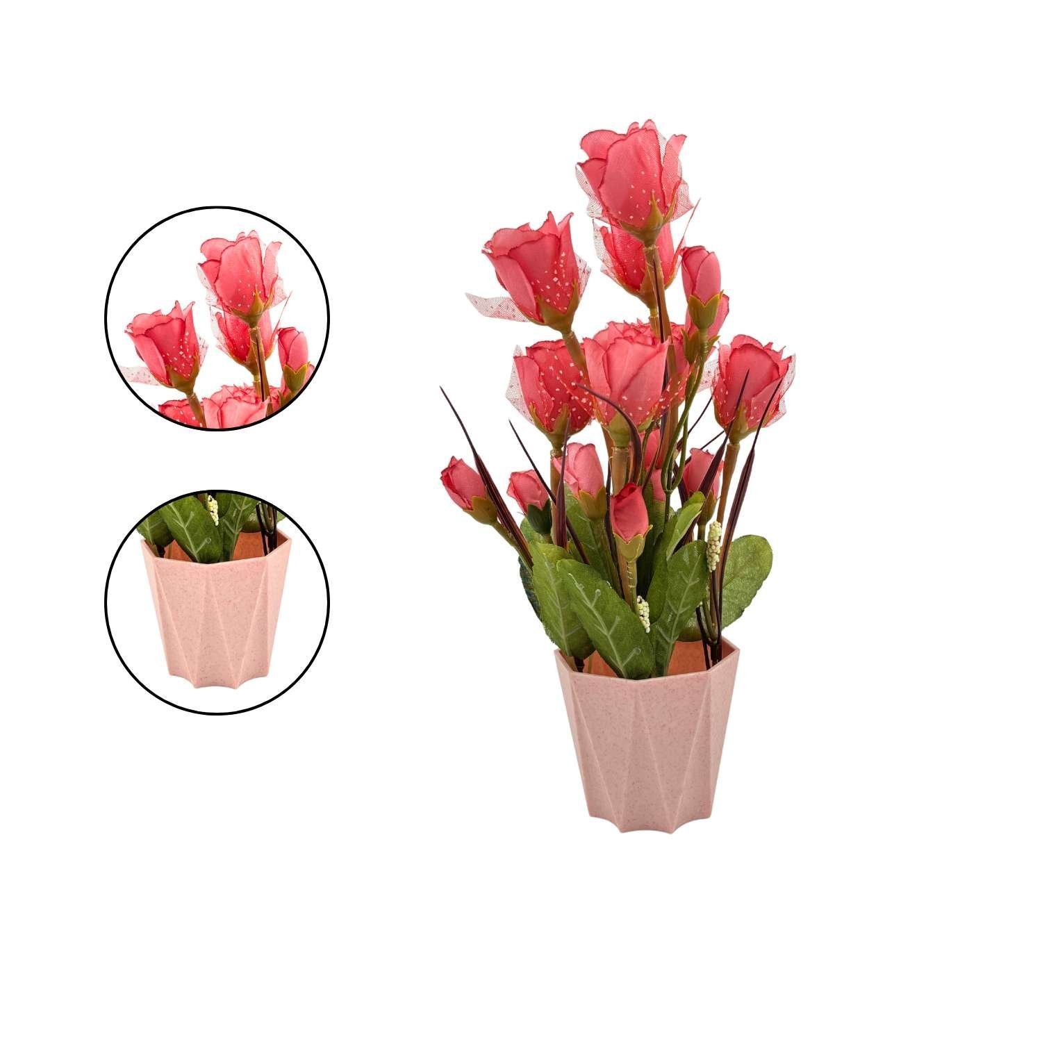 Artificial Plants with Pot Showcase Decoration Plants Flowers | Fake Plant | Artificial Plants for Home Decor Office Gifting Plants Decorative Potted Plants (RV-AP23)