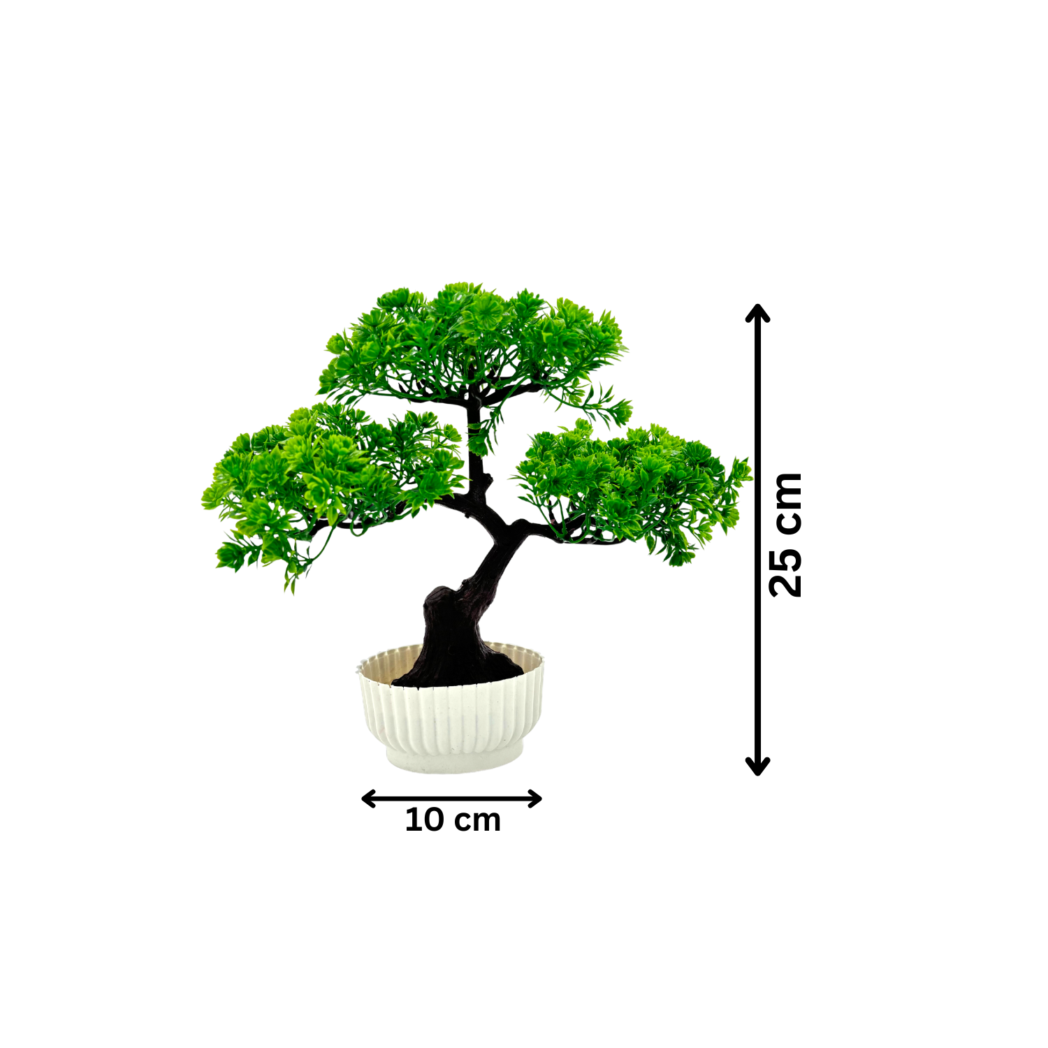 Artificial Red and Green for Home Decorarion Tree with Pot for Home Center Livingroom Table Shelf Entrance Office (Pack Of 2) (RV-AP13)