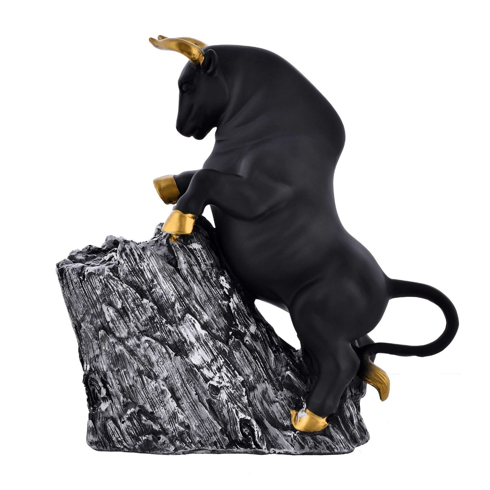 Antique Geometric Statue Bull Sculpture