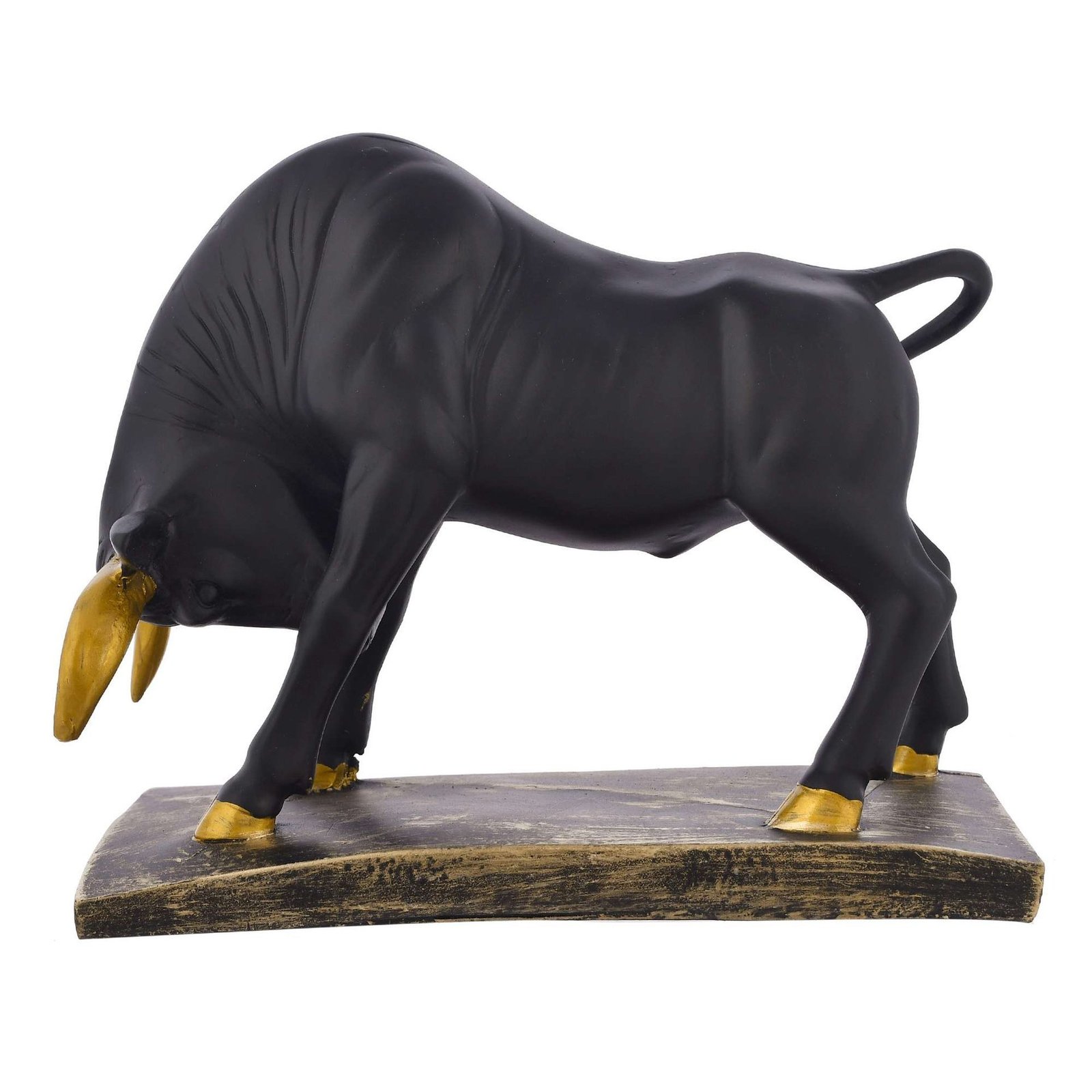 Antique Geometric Statue Bull Sculpture