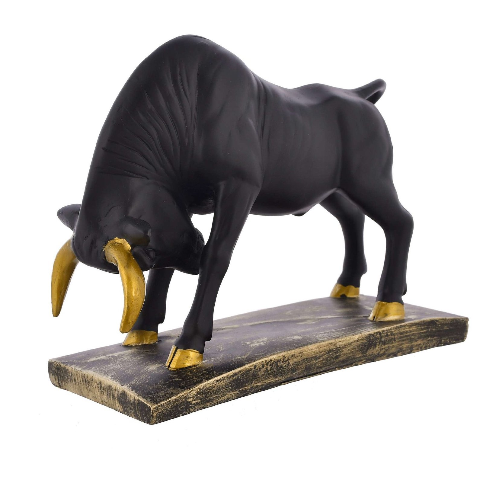 Antique Geometric Statue Bull Sculpture