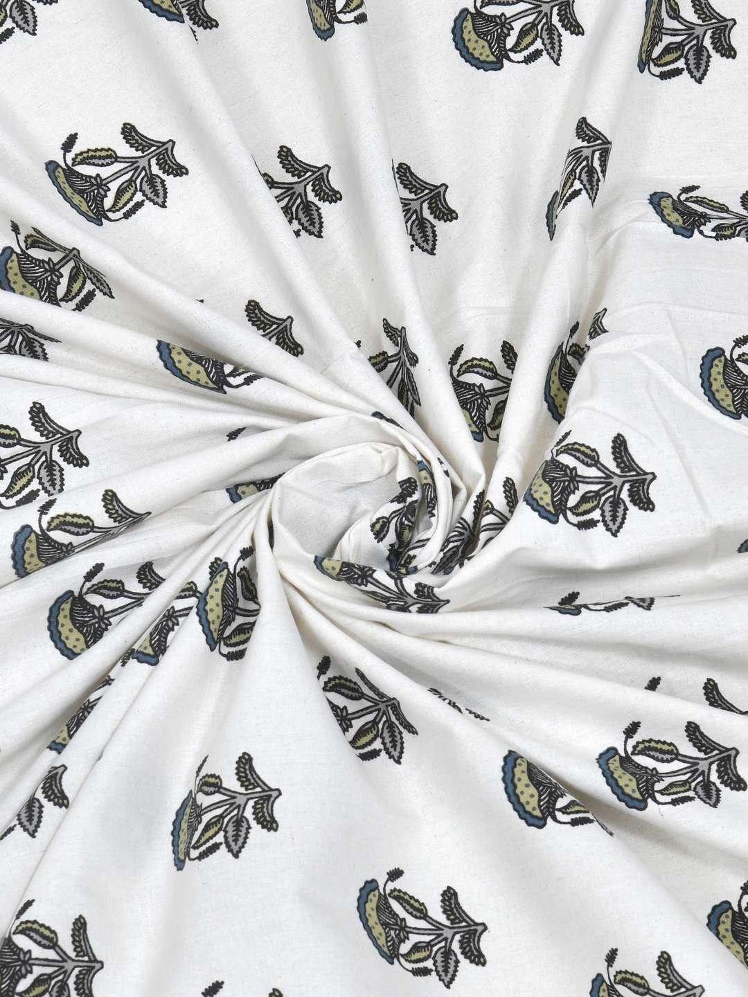 100% Pure Cotton Traditional  Printed Bedsheet for Double Bed King Size Bedsheet with 2 Pillow Covers