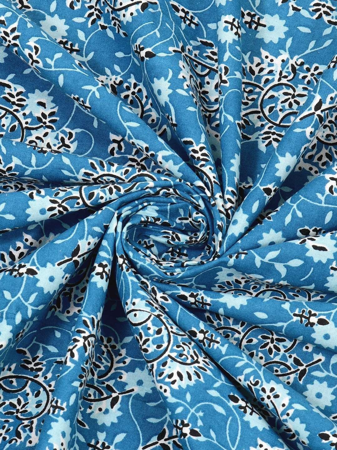 100% Pure Cotton Traditional  Printed Bedsheet for Double Bed King Size Bedsheet with 2 Pillow Covers