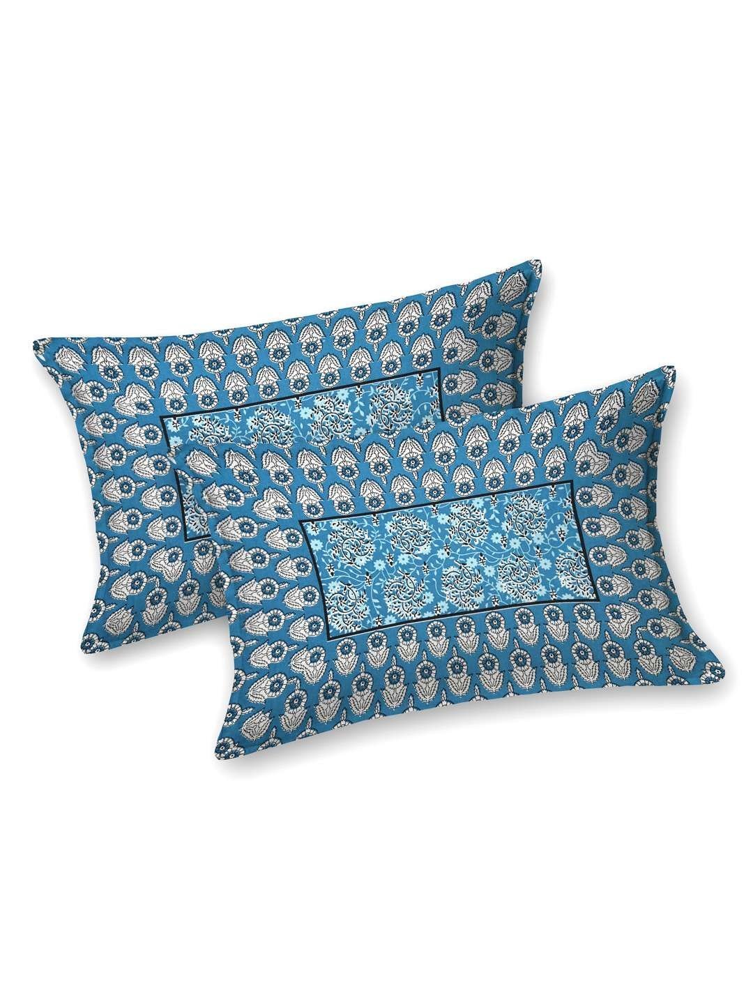 100% Pure Cotton Traditional  Printed Bedsheet for Double Bed King Size Bedsheet with 2 Pillow Covers