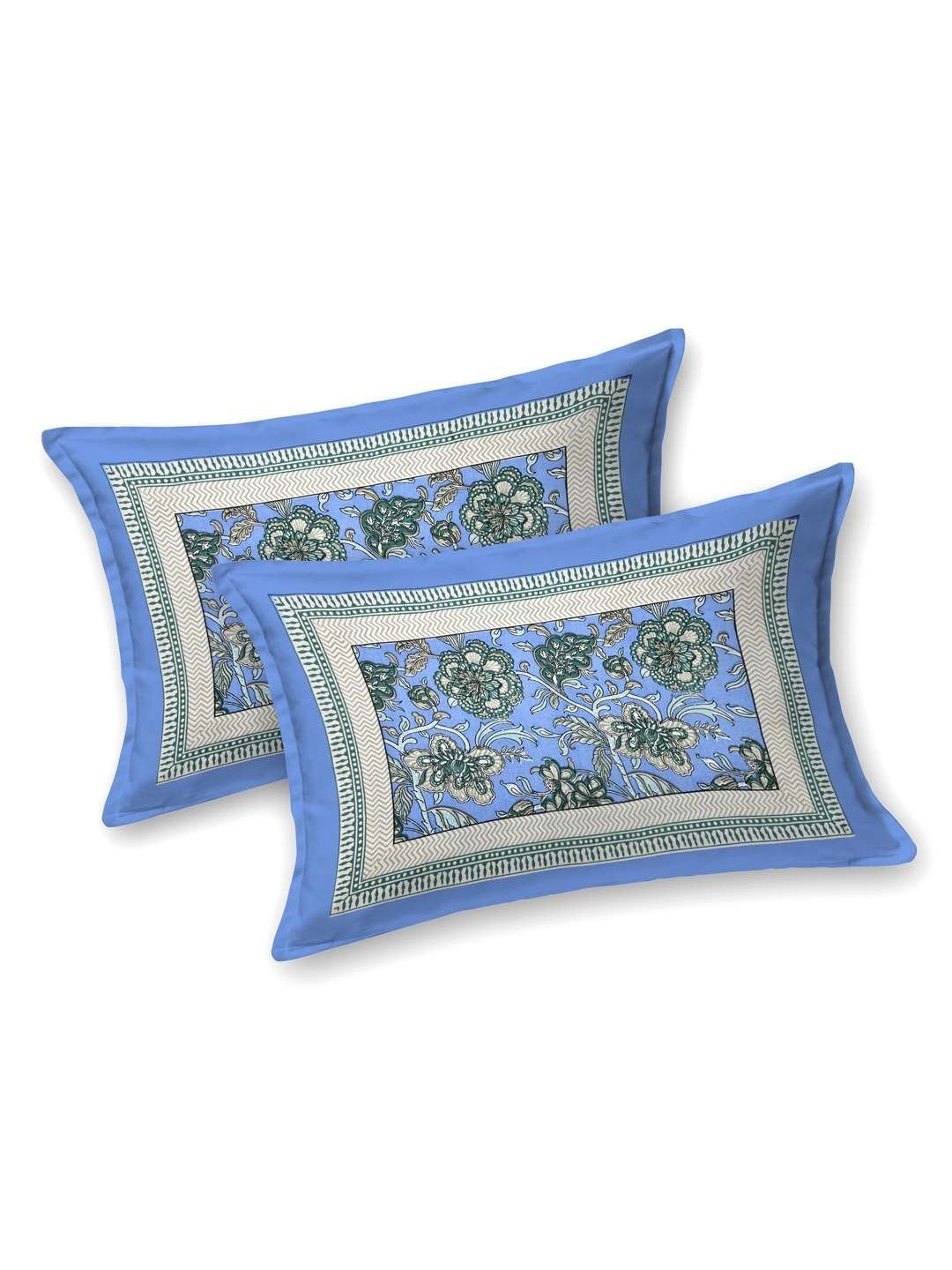 100% Pure Cotton Traditional  Printed Bedsheet for Double Bed King Size Bedsheet with 2 Pillow Covers