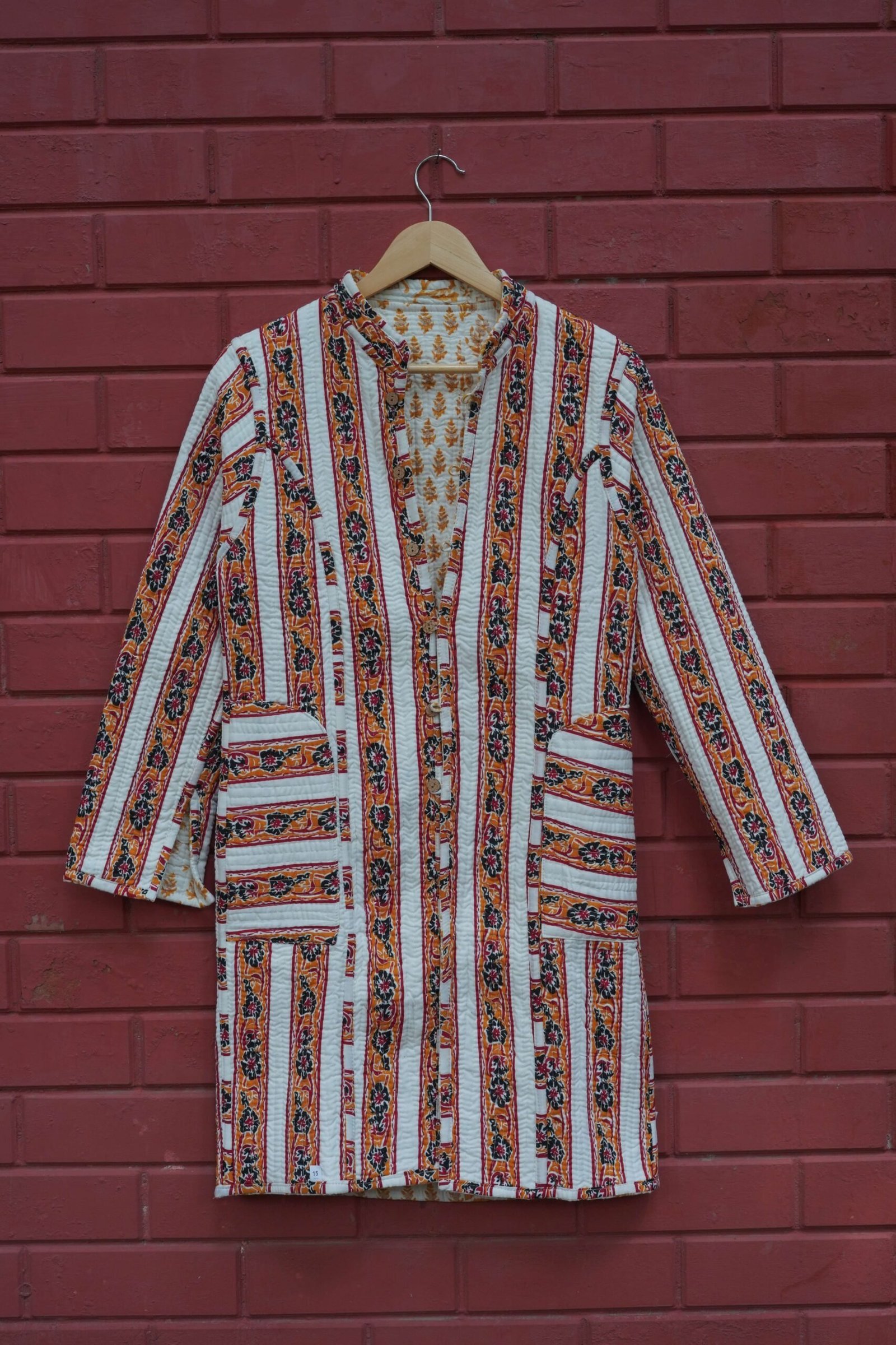 Womens Multti Color Velvet Embroidered Jacket with Floral Design view 4