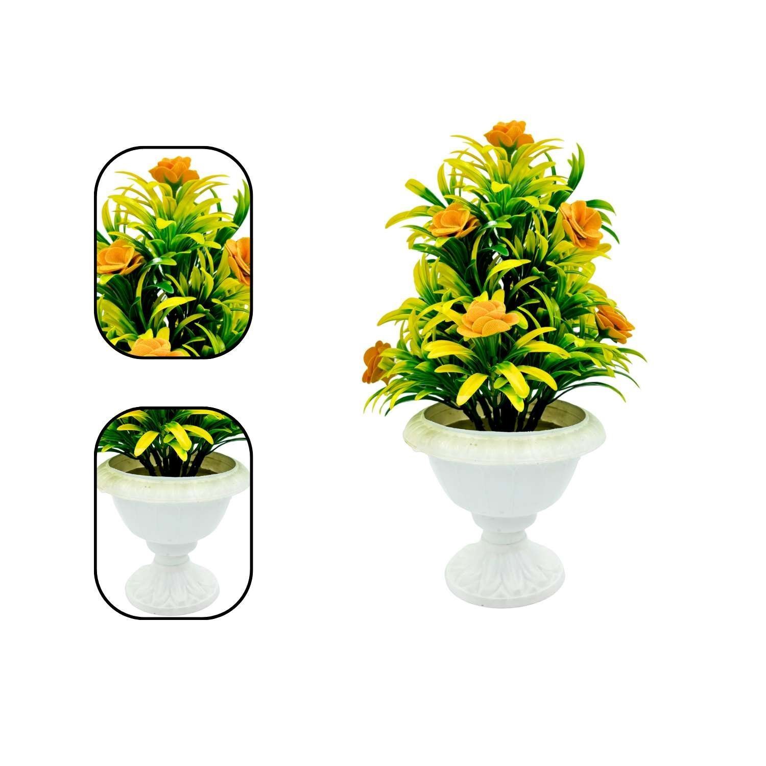 Artificial Plants with Pot Showcase Decoration Plants Flowers | Fake Plant | Artificial Plants for Home Decor Office Gifting Plants Decorative Potted Plants (RV-AP9)