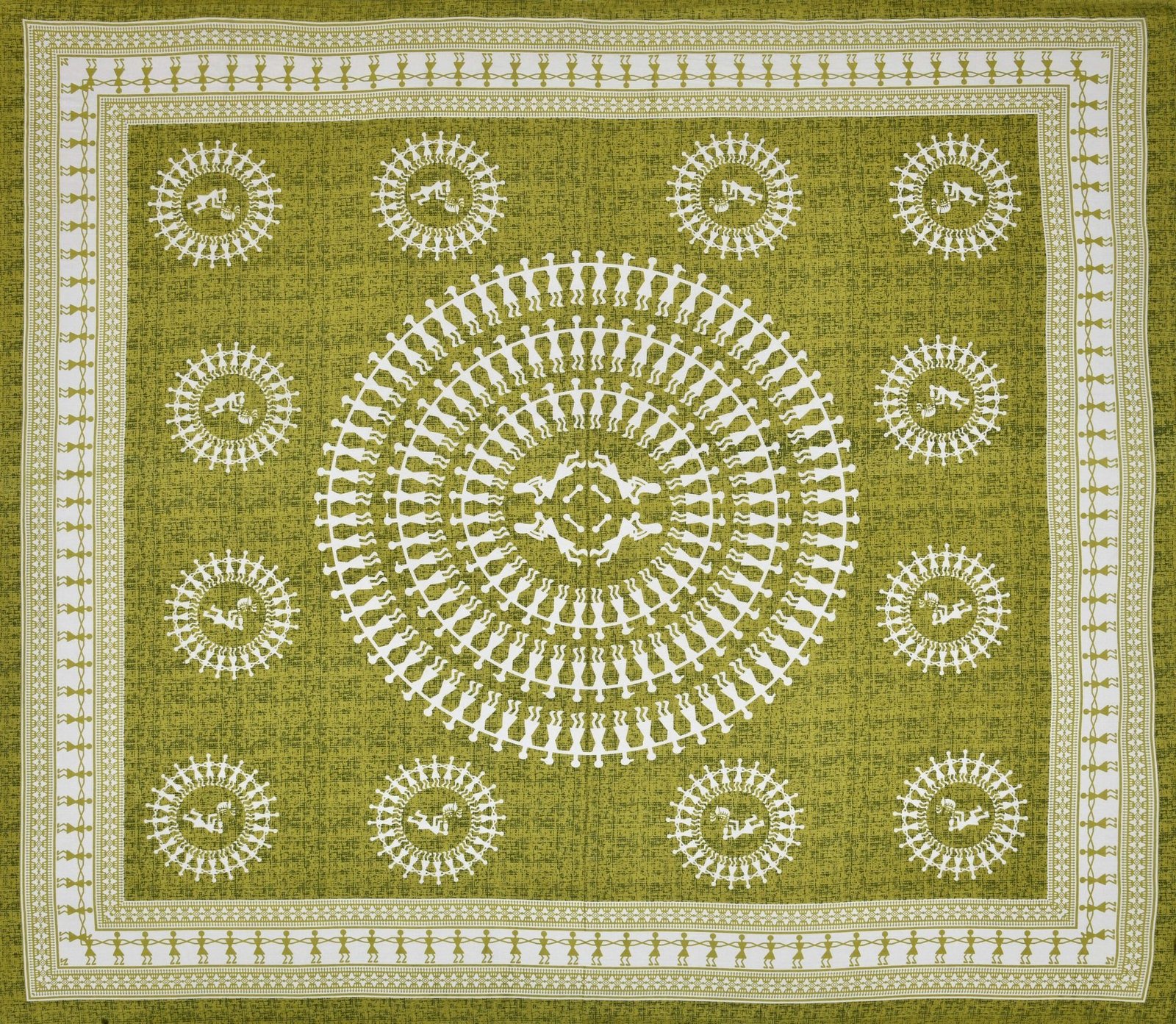 Jaipuri Cotton Printed Double Bedsheet With Two Pillow Covers