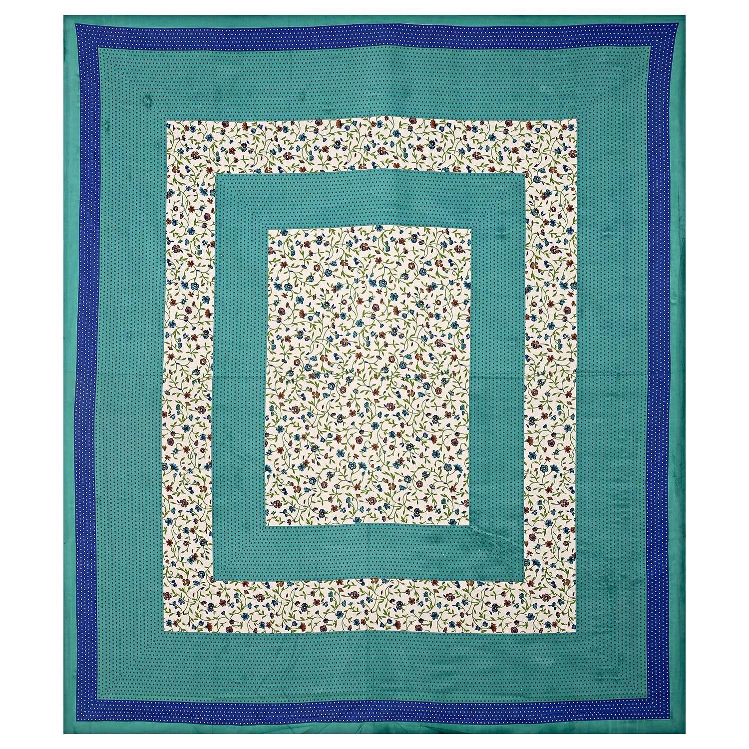 Jaipuri Cotton Printed Double Bedsheet With Two Pillow Covers