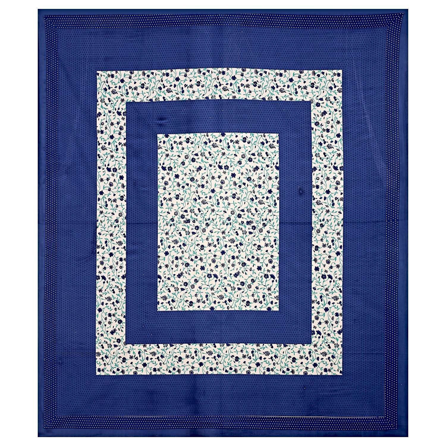 Jaipuri Cotton Printed Double Bedsheet With Two Pillow Covers