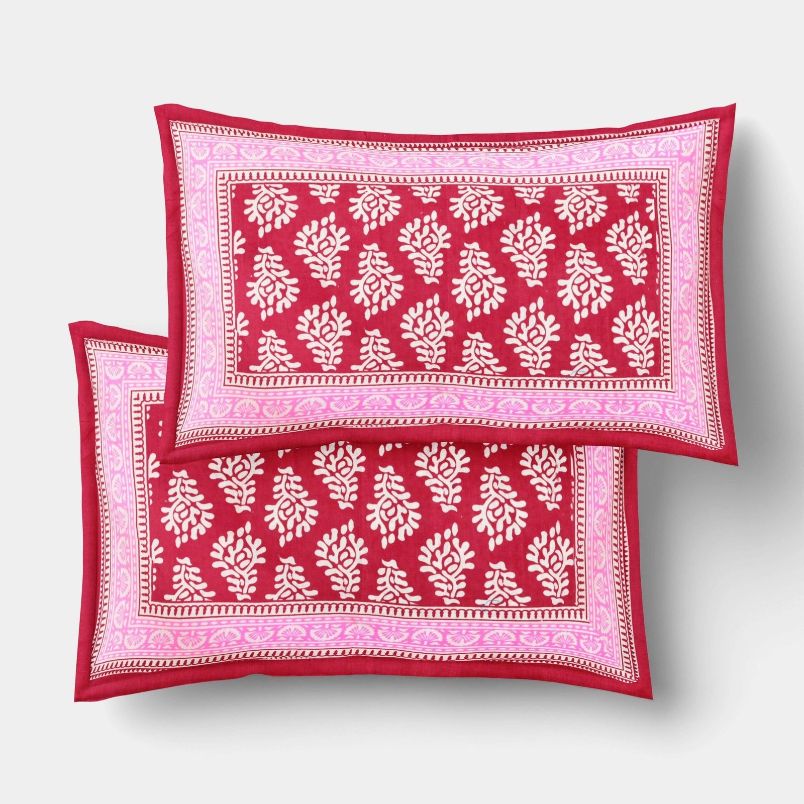 Jaipuri Cotton Printed Double Bedsheet With Two Pillow Covers