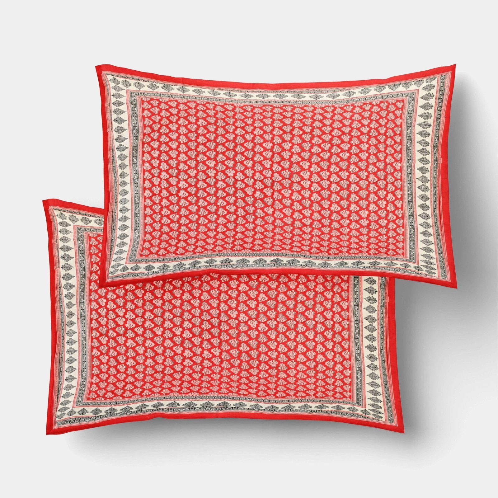 Jaipuri Cotton Printed Double Bedsheet With Two Pillow Covers
