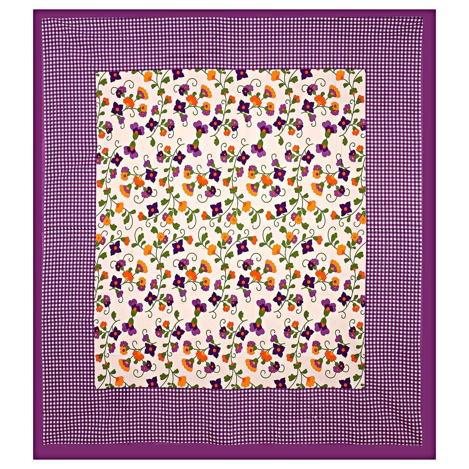 Jaipuri Cotton Printed Double Bedsheet With Two Pillow Covers
