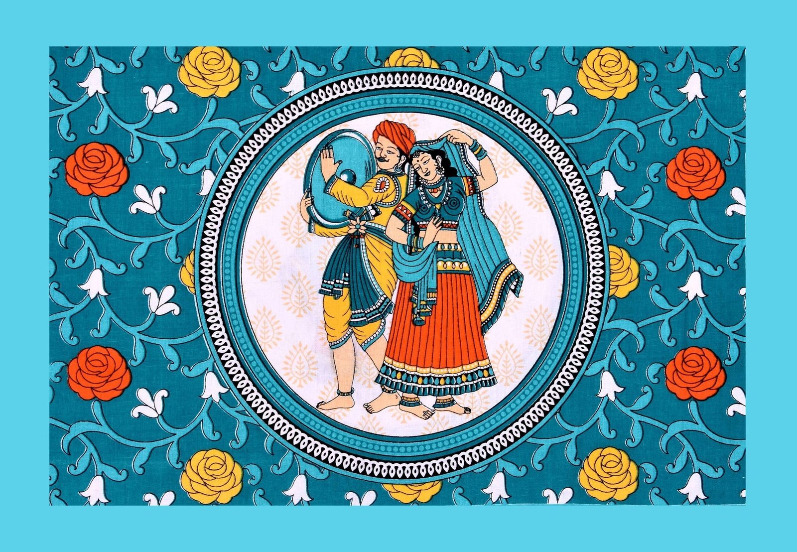 Jaipuri Cotton Printed Double Bedsheet With Two Pillow Covers