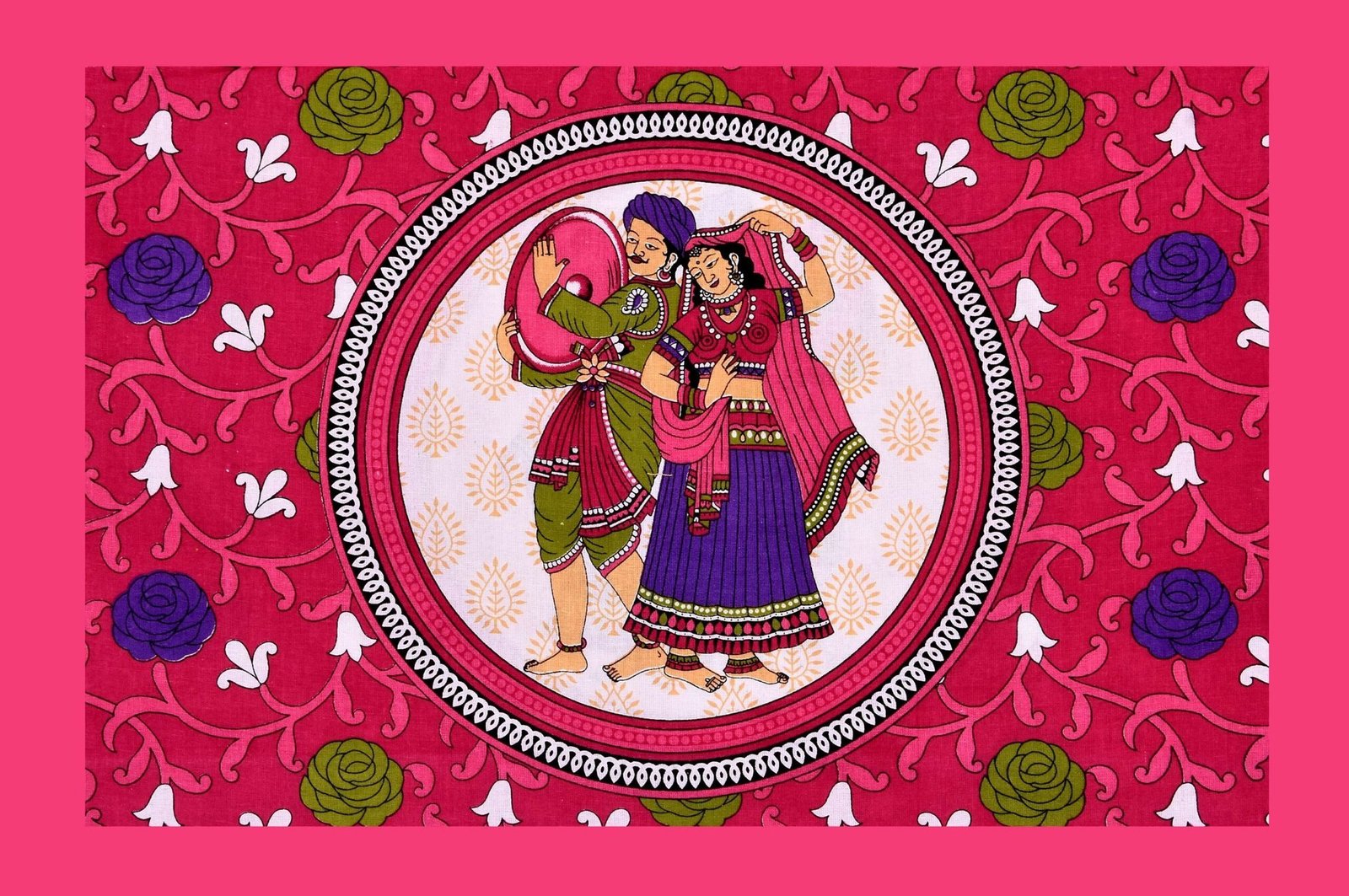 Jaipuri Cotton Printed Double Bedsheet With Two Pillow Covers