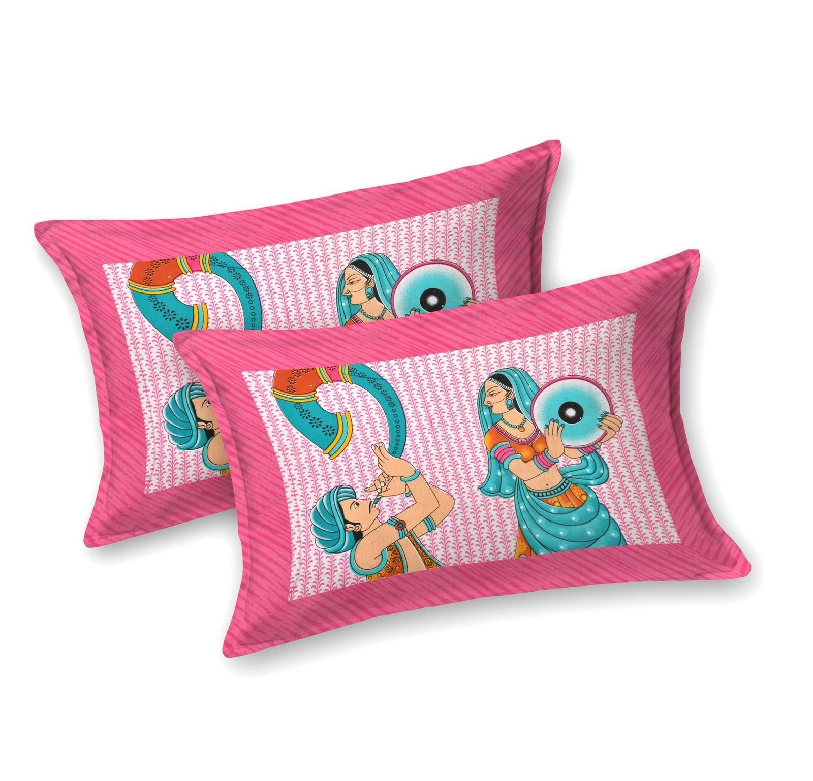 Jaipuri Cotton Printed Double Bedsheet With Two Pillow Covers