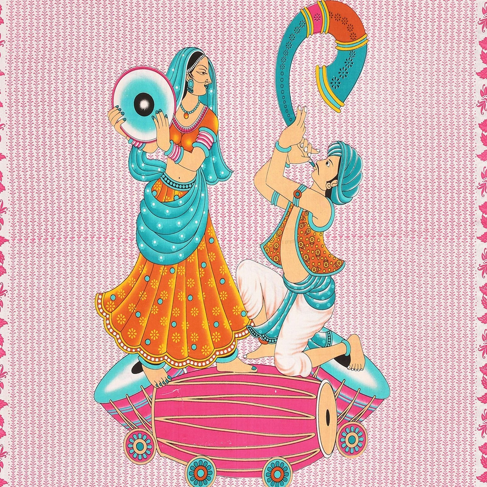 Jaipuri Cotton Printed Double Bedsheet With Two Pillow Covers