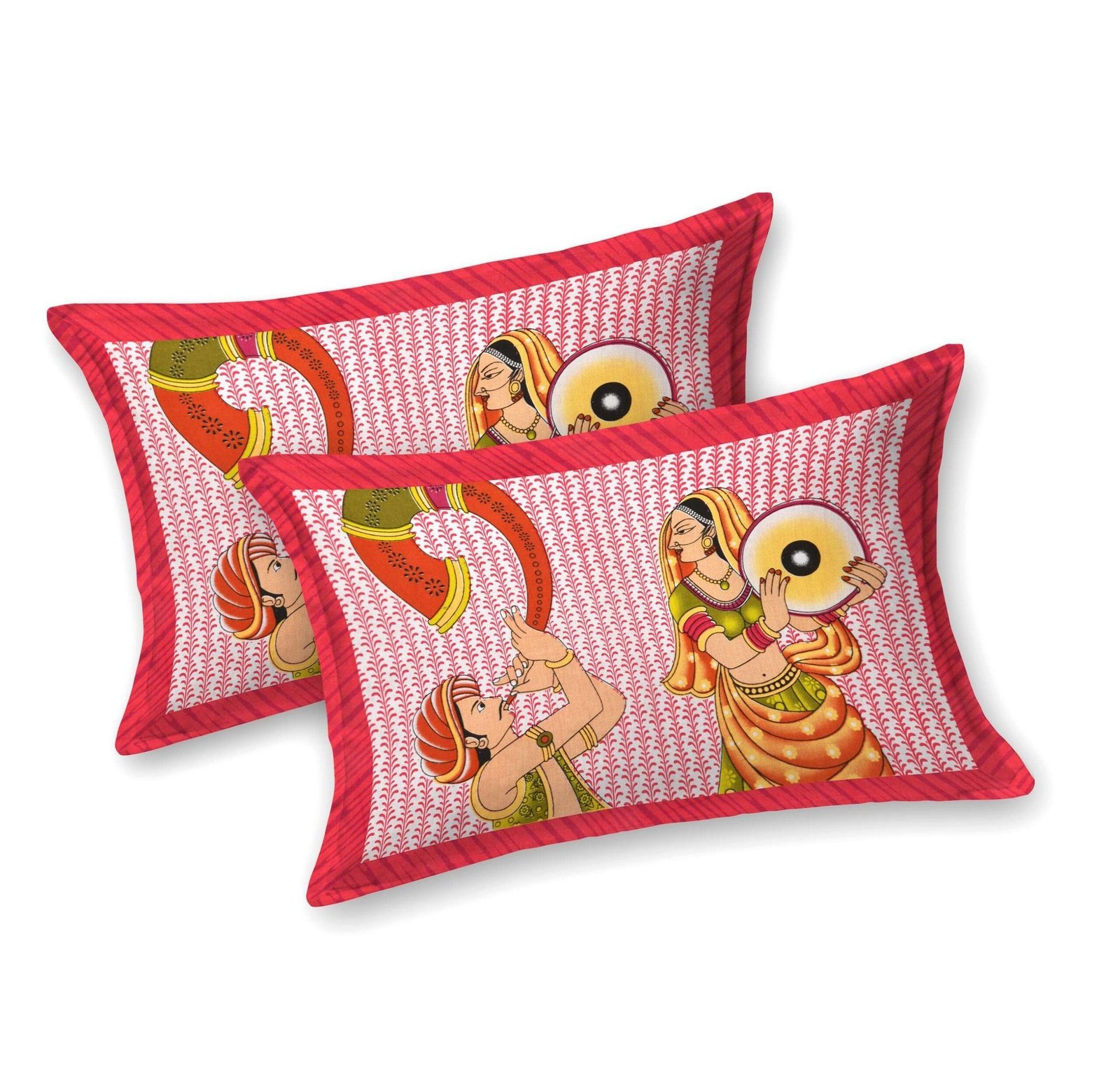 Jaipuri Cotton Printed Double Bedsheet With Two Pillow Covers