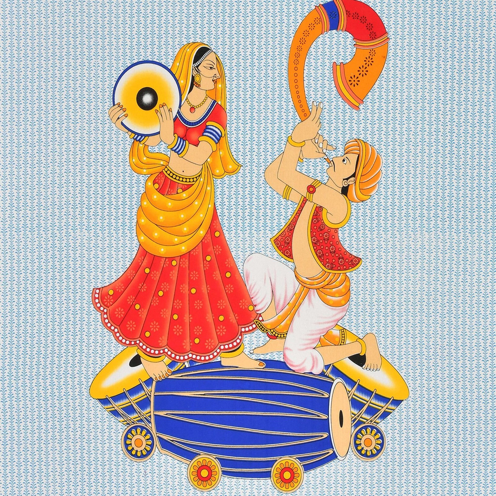 Jaipuri Cotton Printed Double Bedsheet With Two Pillow Covers
