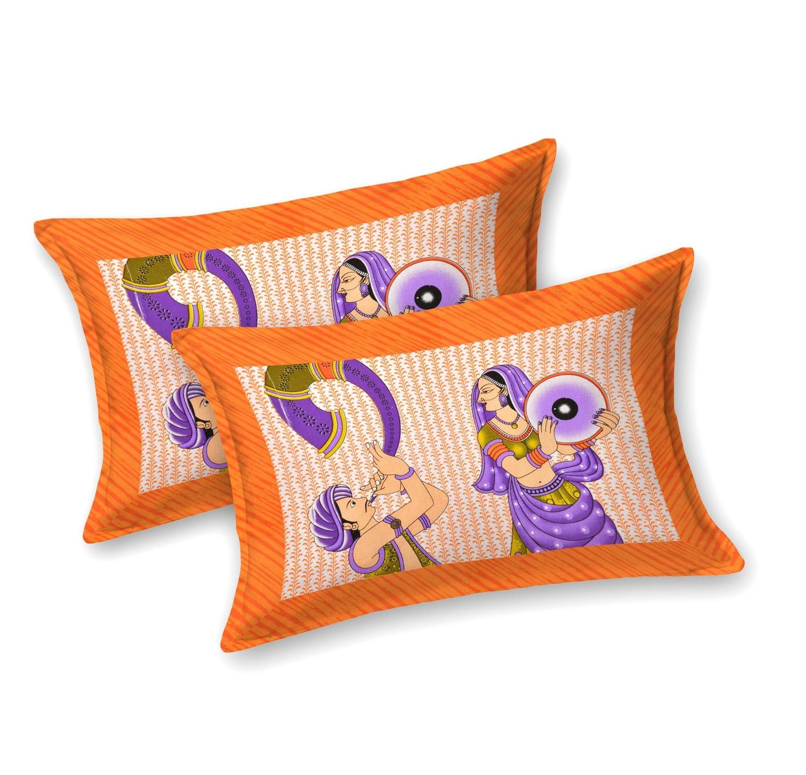 Jaipuri Cotton Printed Double Bedsheet With Two Pillow Covers