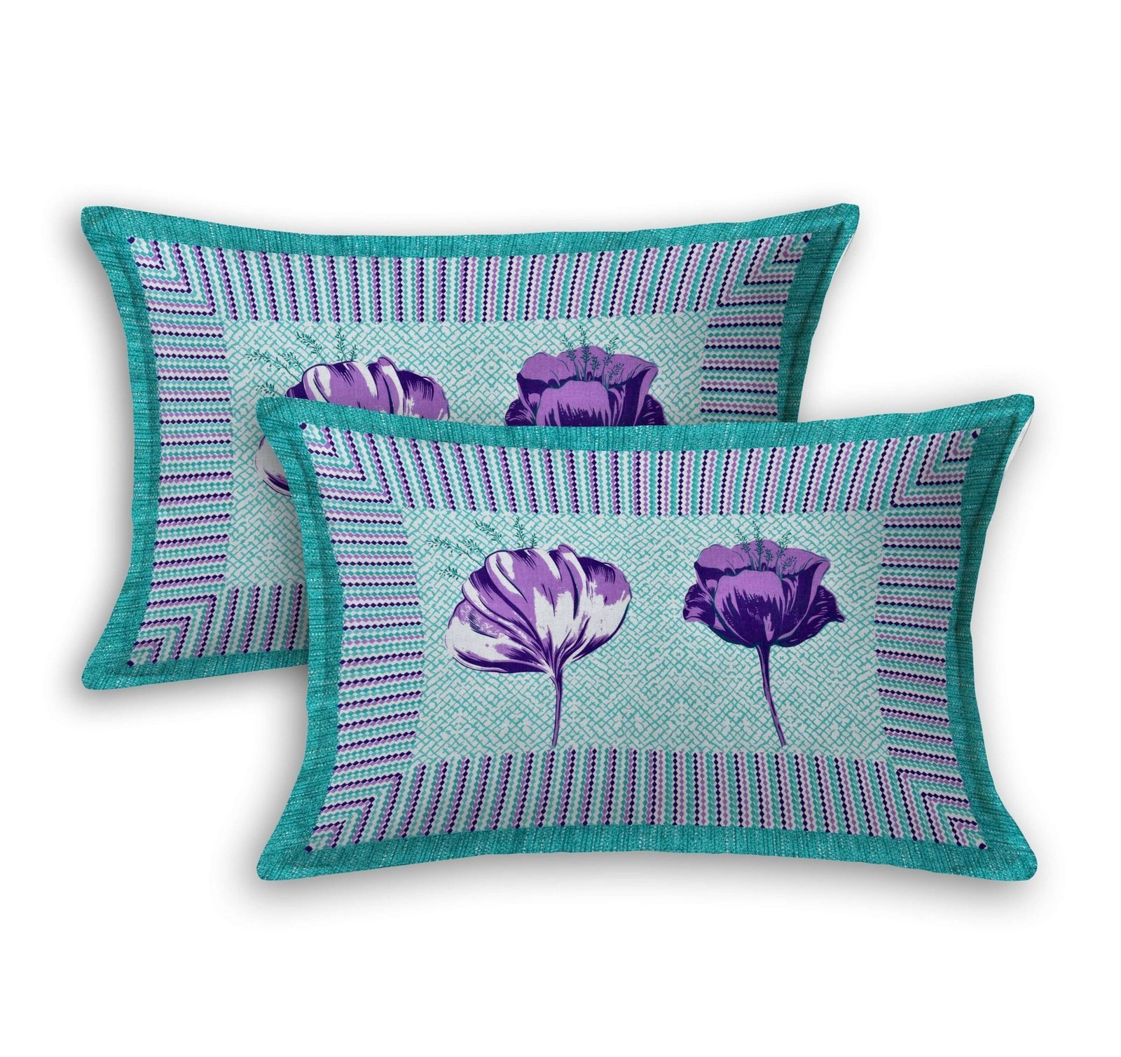 Rajasthani Jaipuri-Stylish Floral Printed Cotton Double Bedsheet With Two Matching Pillow Covers.