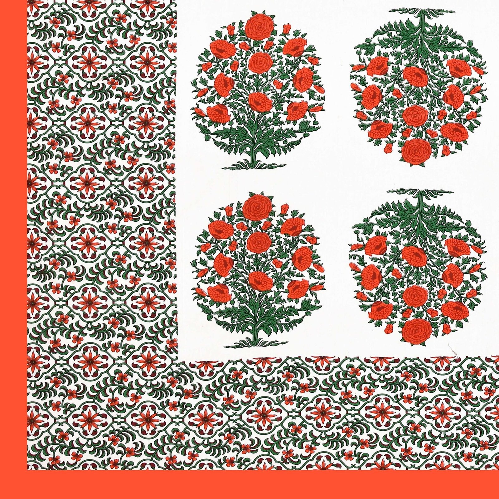 Rajasthani Jaipuri-Stylish Floral Printed Double Bedsheet With Two Pillow Covers