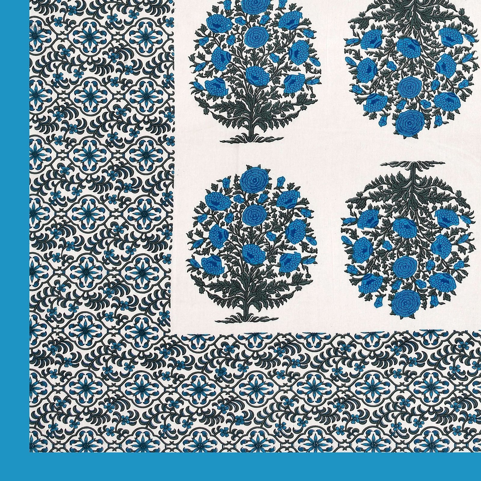 Rajasthani Jaipuri-Stylish Floral Printed Double Bedsheet With Two Pillow Covers