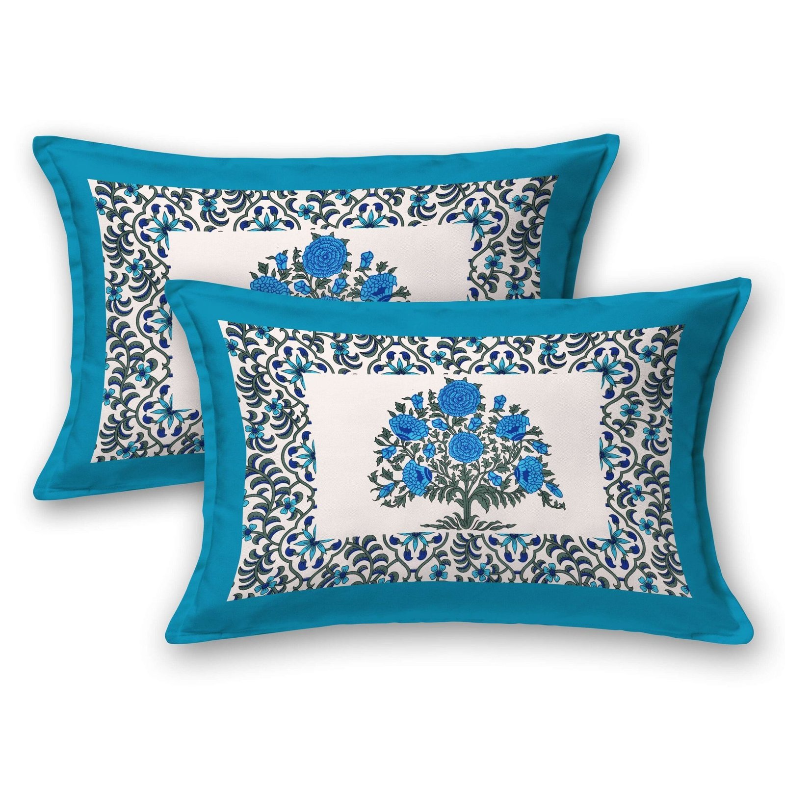 Rajasthani Jaipuri-Stylish Floral Printed Double Bedsheet With Two Pillow Covers