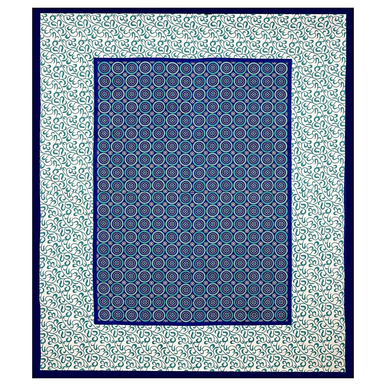 Rajasthani Jaipuri Traditional Double Bed Bedsheet with two pillow covers