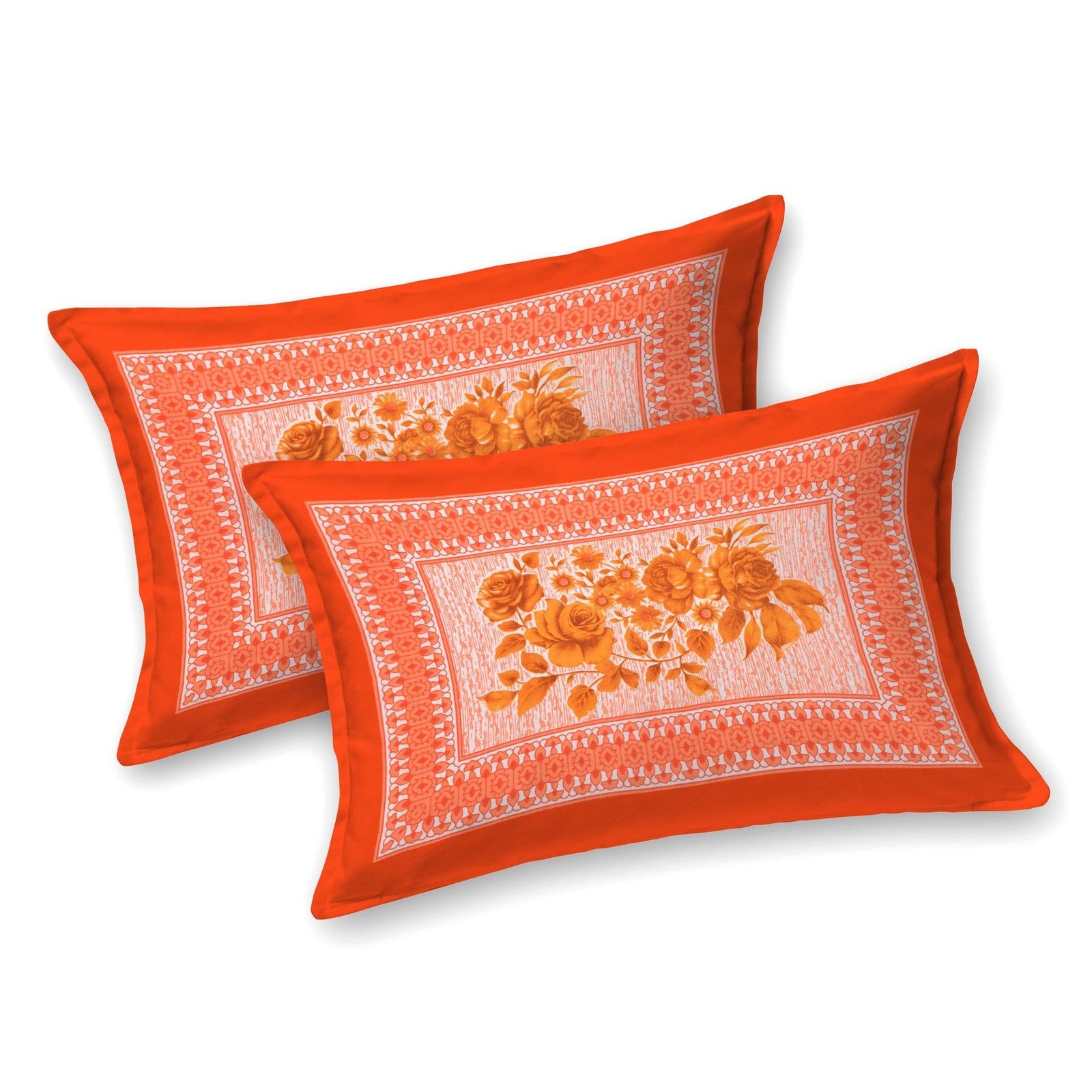 Rajasthani-Stylish Printed Cotton Double Bedsheet With Two Matching Pillow Covers