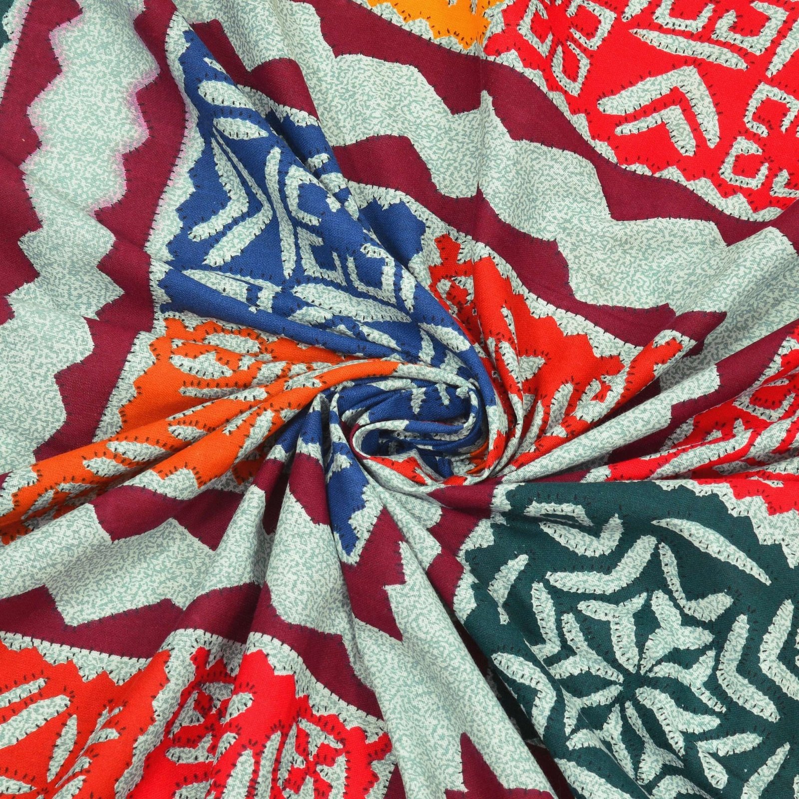Rajasthani Traditionally Printed Cotton Doublebed Bedsheet With Pack of 2 Pillow Covers