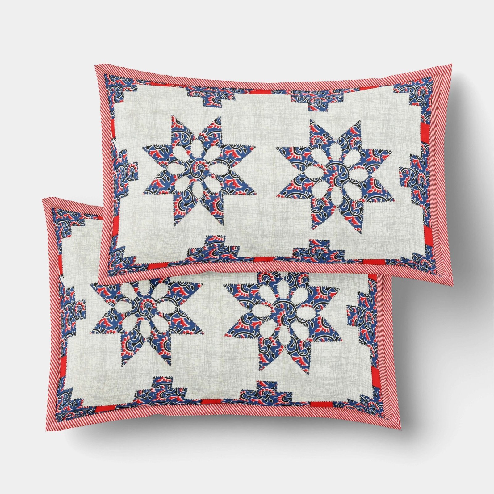 Rajasthani Traditionally Printed Cotton Doublebed Bedsheet With Pack of 2 Pillow Covers