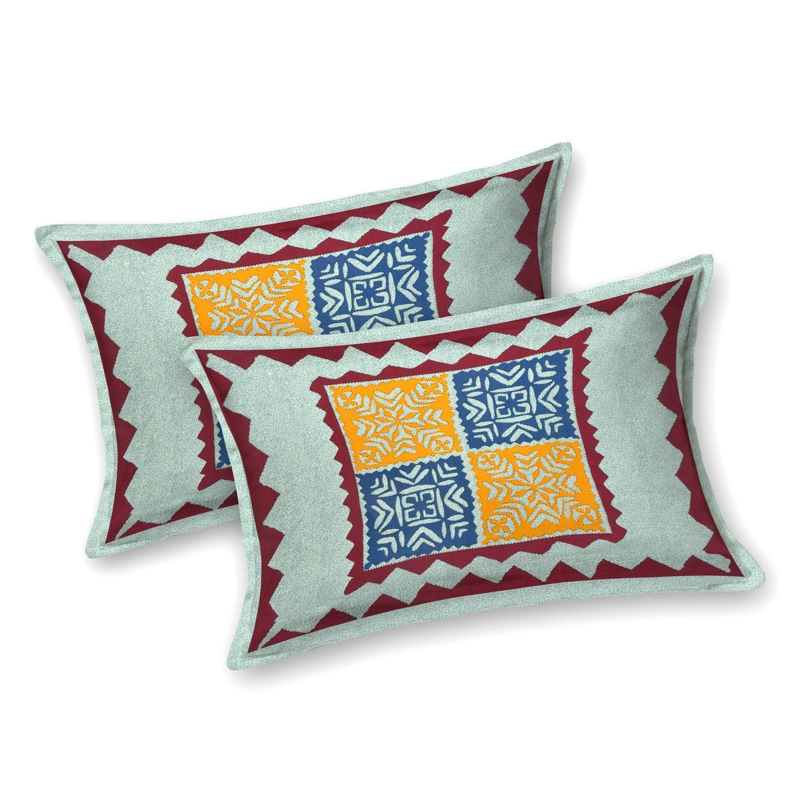 Rajasthani Traditionally Printed Cotton Doublebed Bedsheet With Pack of 2 Pillow Covers