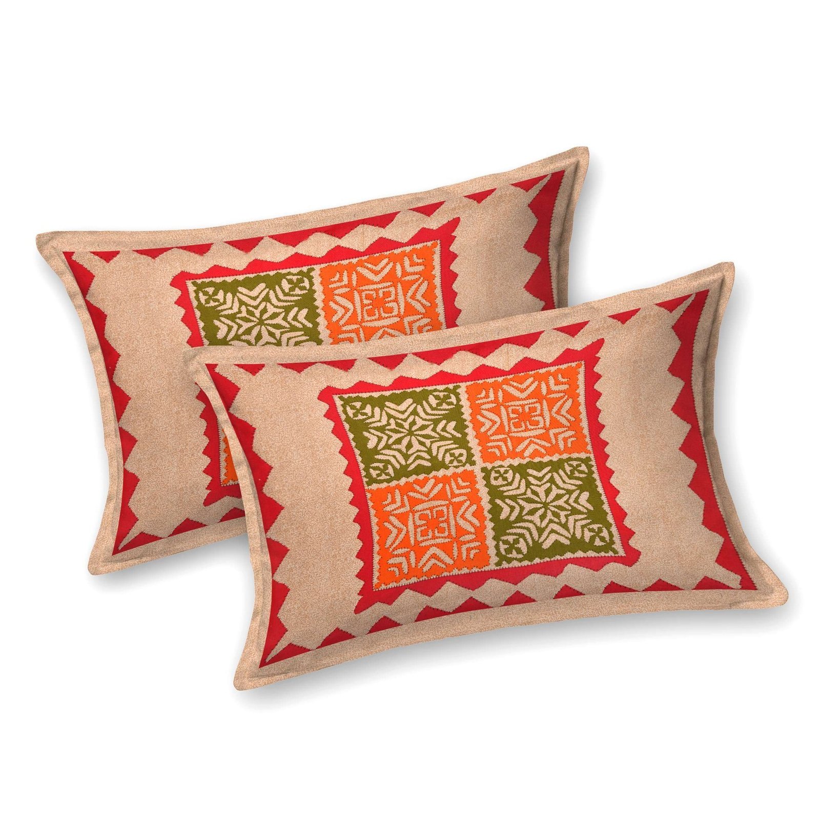 Rajasthani Traditionally Printed Cotton Doublebed Bedsheet With Pack of 2 Pillow Covers