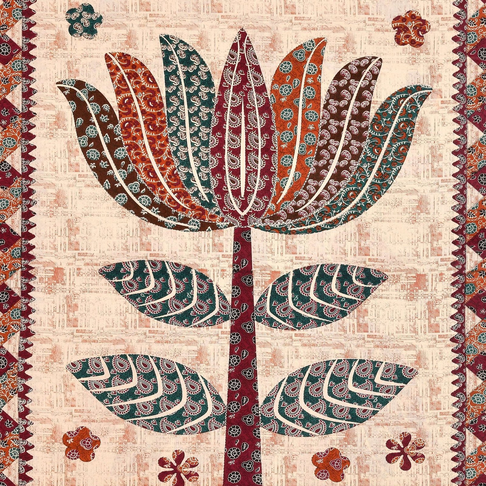 Rajasthani Traditionally Printed Cotton Doublebed Bedsheet With Pack of 2 Pillow Covers