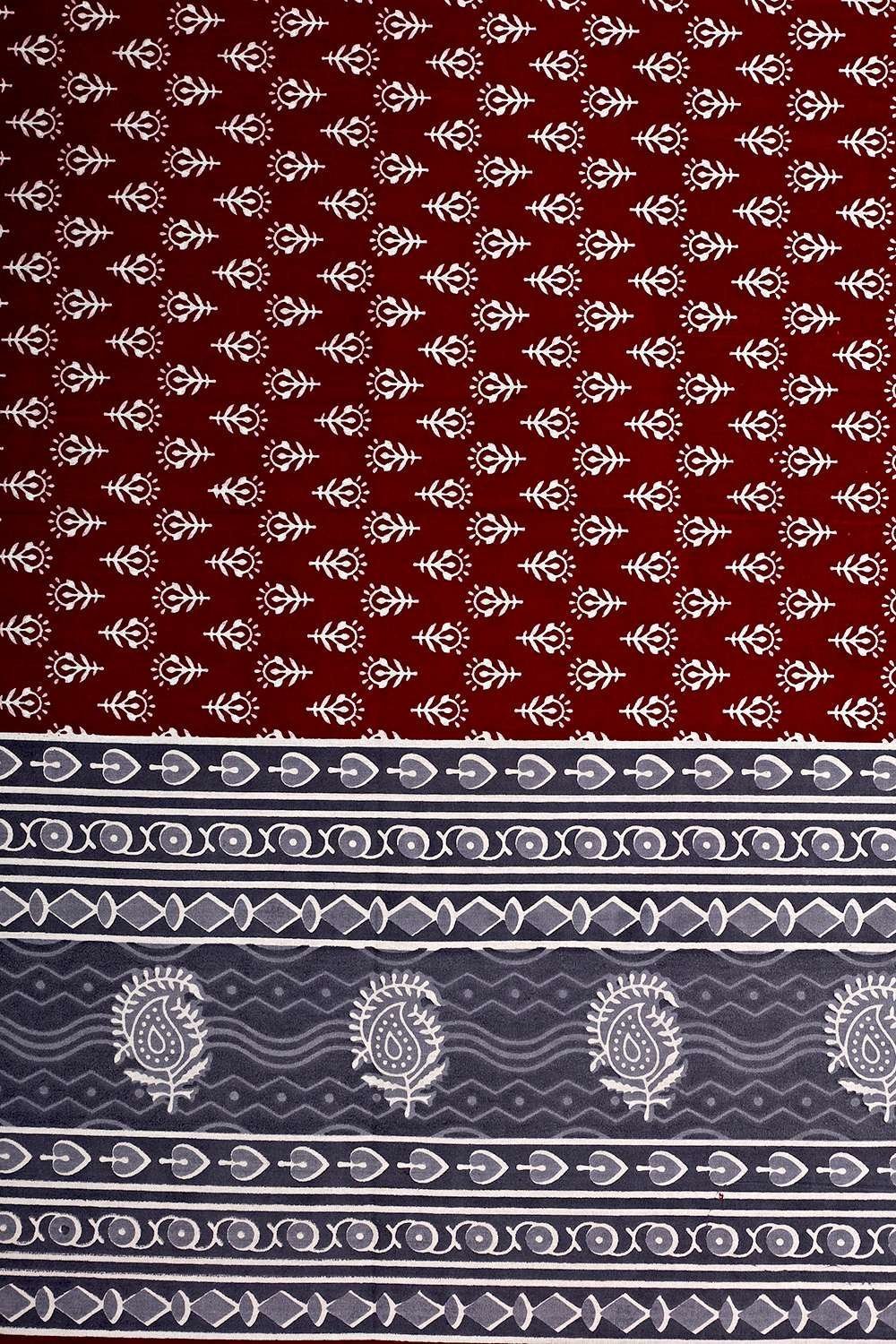 Rajasthani Traditionally Printed Cotton Doublebed Bedsheet With Pack of 2 Pillow Covers