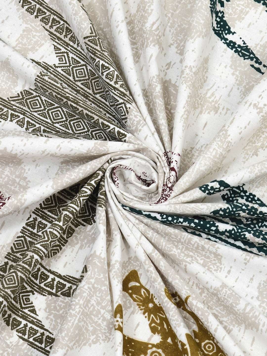 100% Pure Cotton Traditional  Printed Bedsheet for Double Bed King Size Bedsheet with 2 Pillow Covers