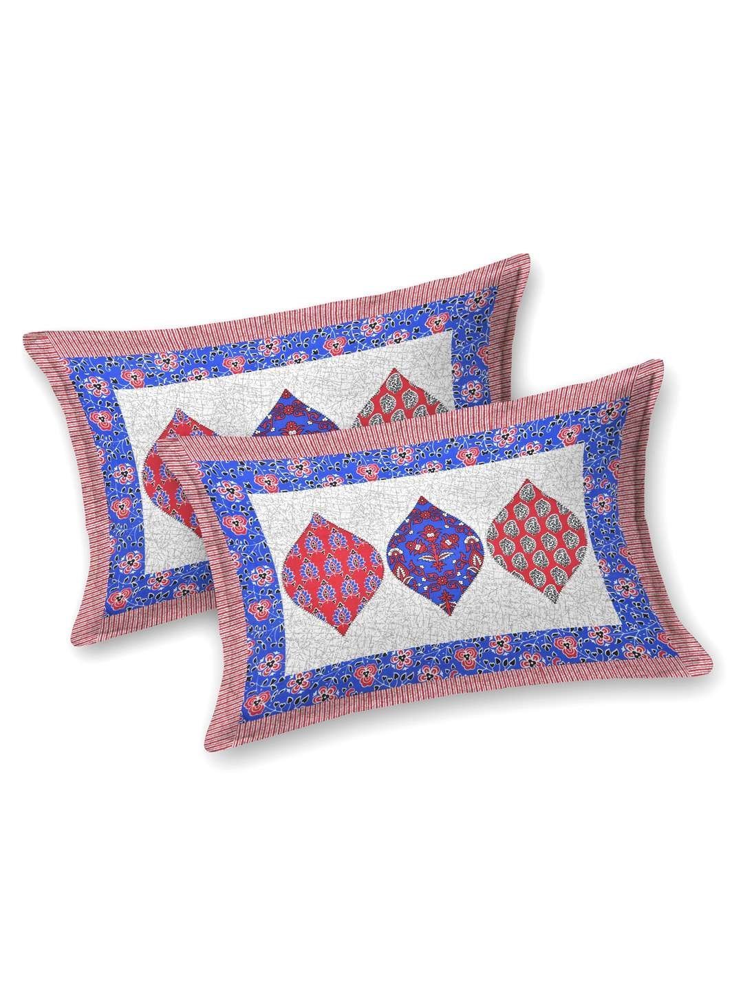 100% Pure Cotton Traditional  Printed Bedsheet for Double Bed King Size Bedsheet with 2 Pillow Covers