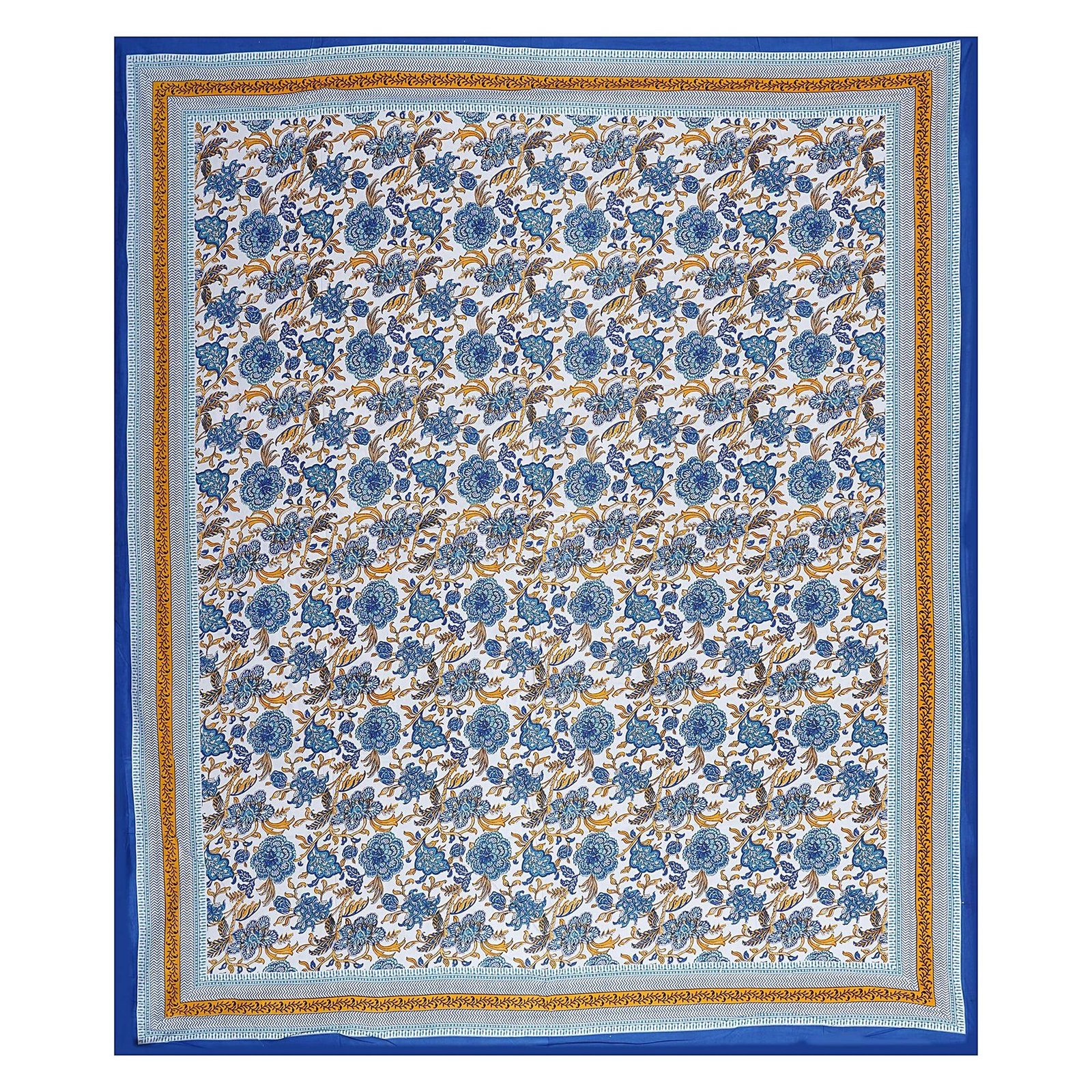 100% Pure Cotton Traditional  Printed Bedsheet for Double Bed King Size Bedsheet with 2 Pillow Covers