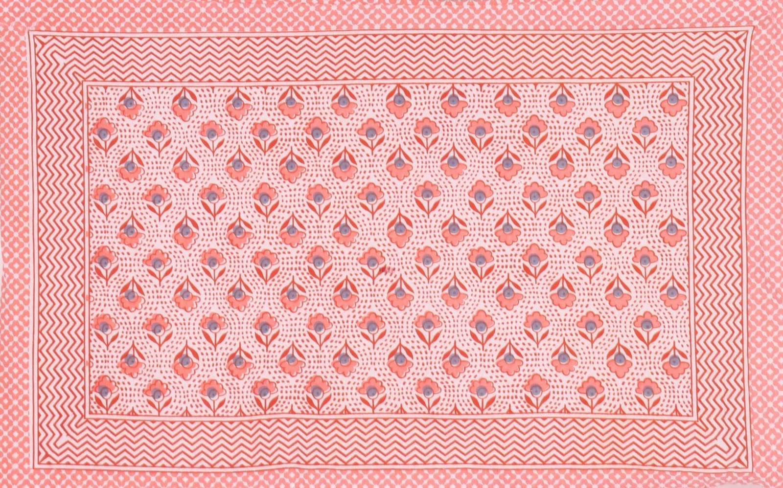 100% Pure Cotton Traditional  Printed Bedsheet for Double Bed King Size Bedsheet with 2 Pillow Covers
