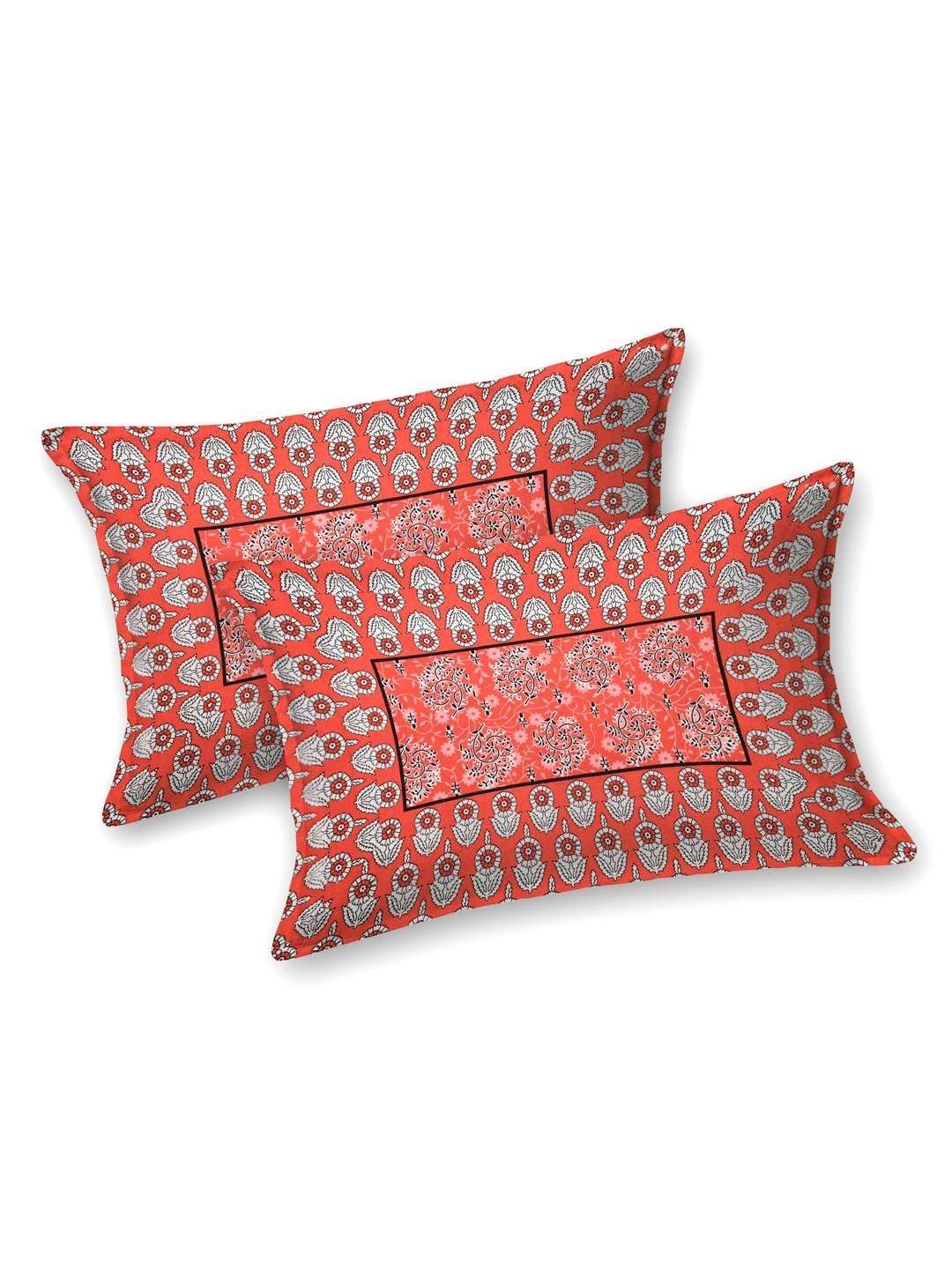 100% Pure Cotton Traditional  Printed Bedsheet for Double Bed King Size Bedsheet with 2 Pillow Covers