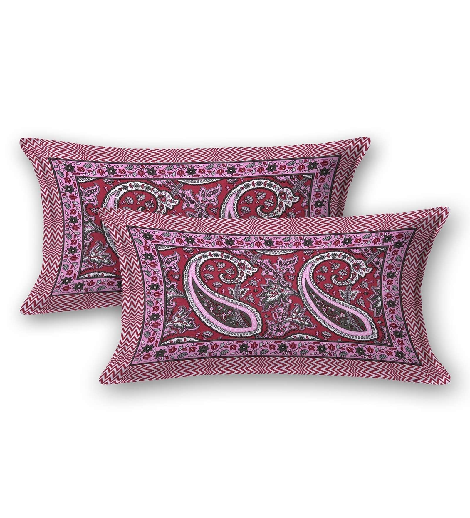 100% Pure Cotton Traditional  Printed Bedsheet for Double Bed King Size Bedsheet with 2 Pillow Covers