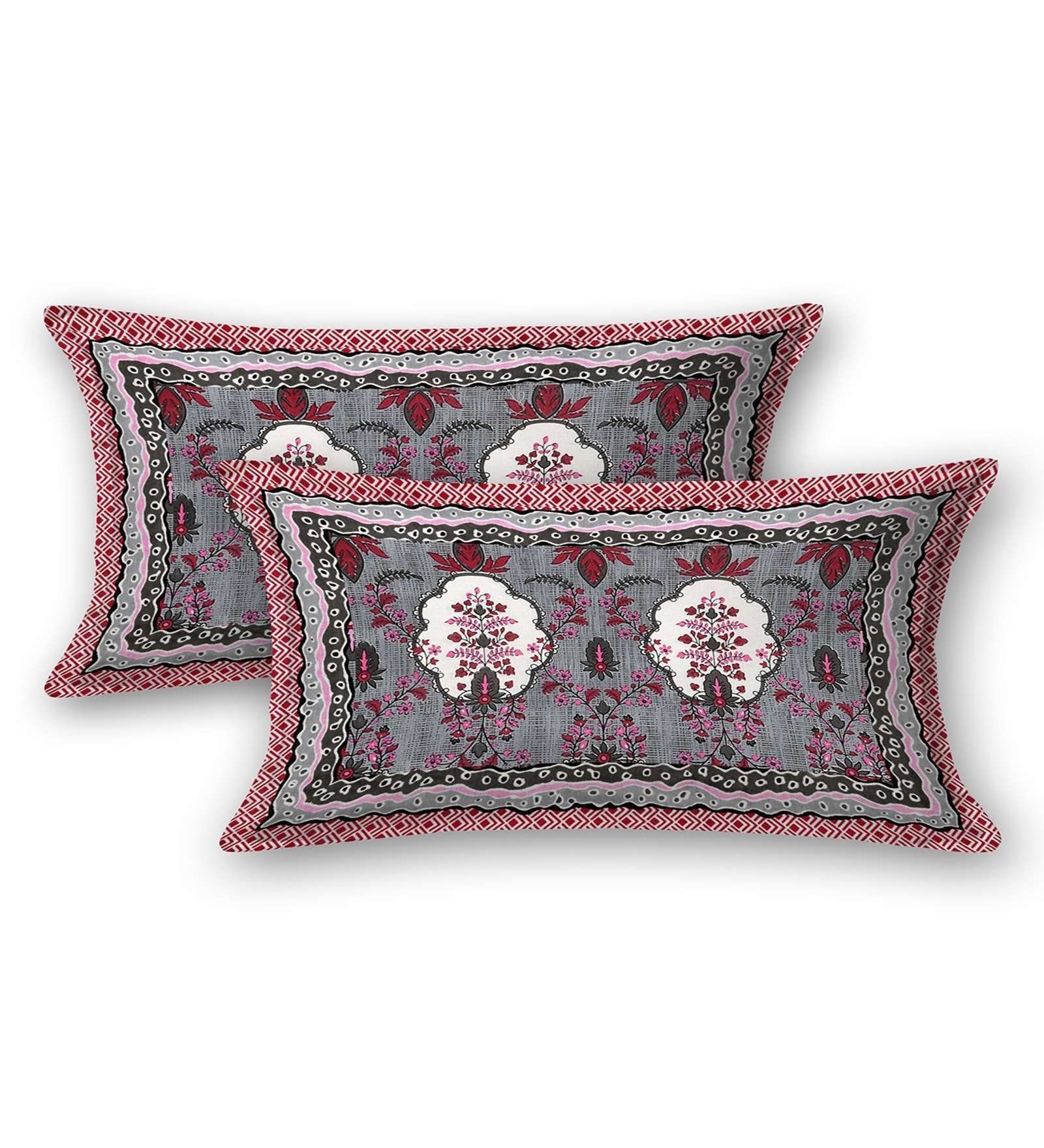 100% Pure Cotton Traditional  Printed Bedsheet for Double Bed King Size Bedsheet with 2 Pillow Covers