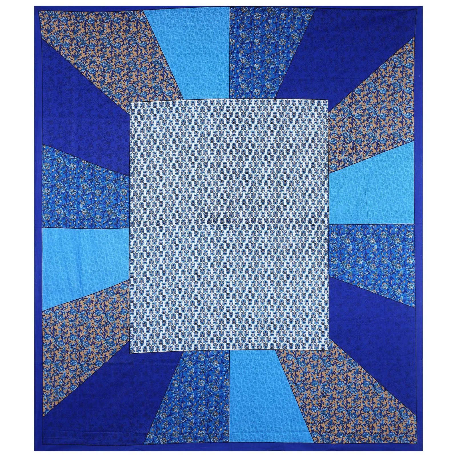 100% Pure Cotton Traditional  Printed Bedsheet for Double Bed King Size Bedsheet with 2 Pillow Covers