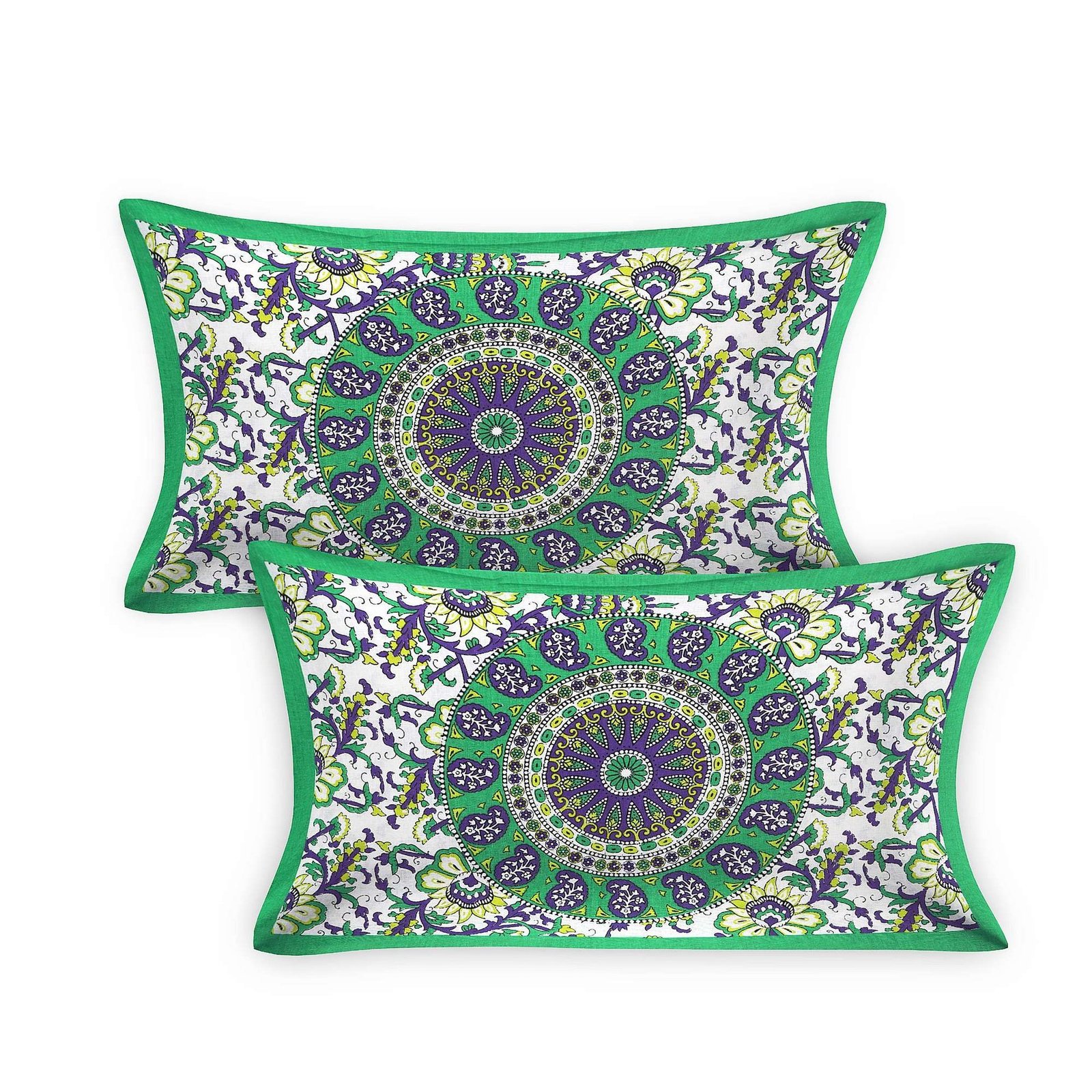 100% Pure Cotton Traditional  Printed Bedsheet for Double Bed King Size Bedsheet with 2 Pillow Covers