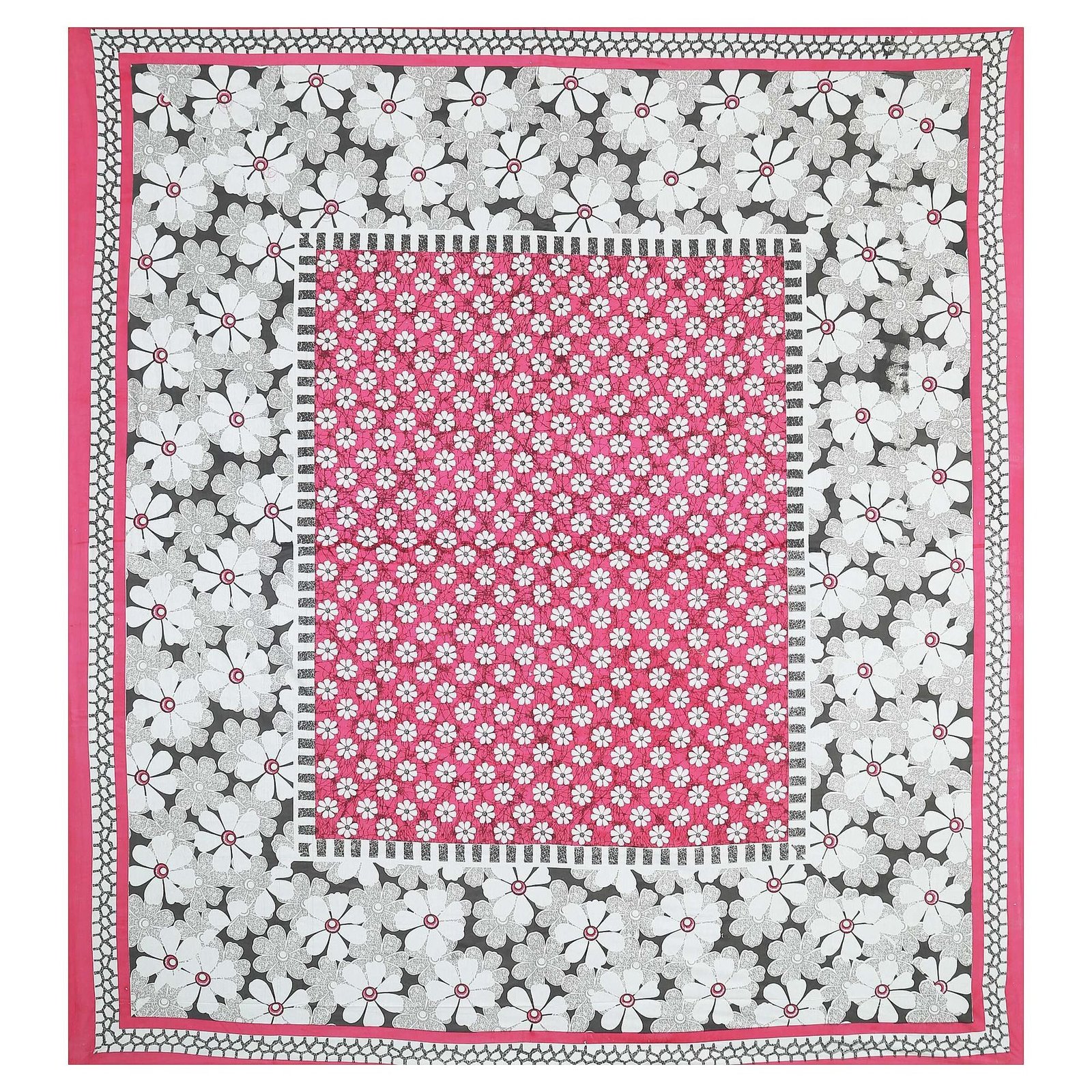 100% Pure Cotton Traditional  Printed Bedsheet for Double Bed King Size Bedsheet with 2 Pillow Covers